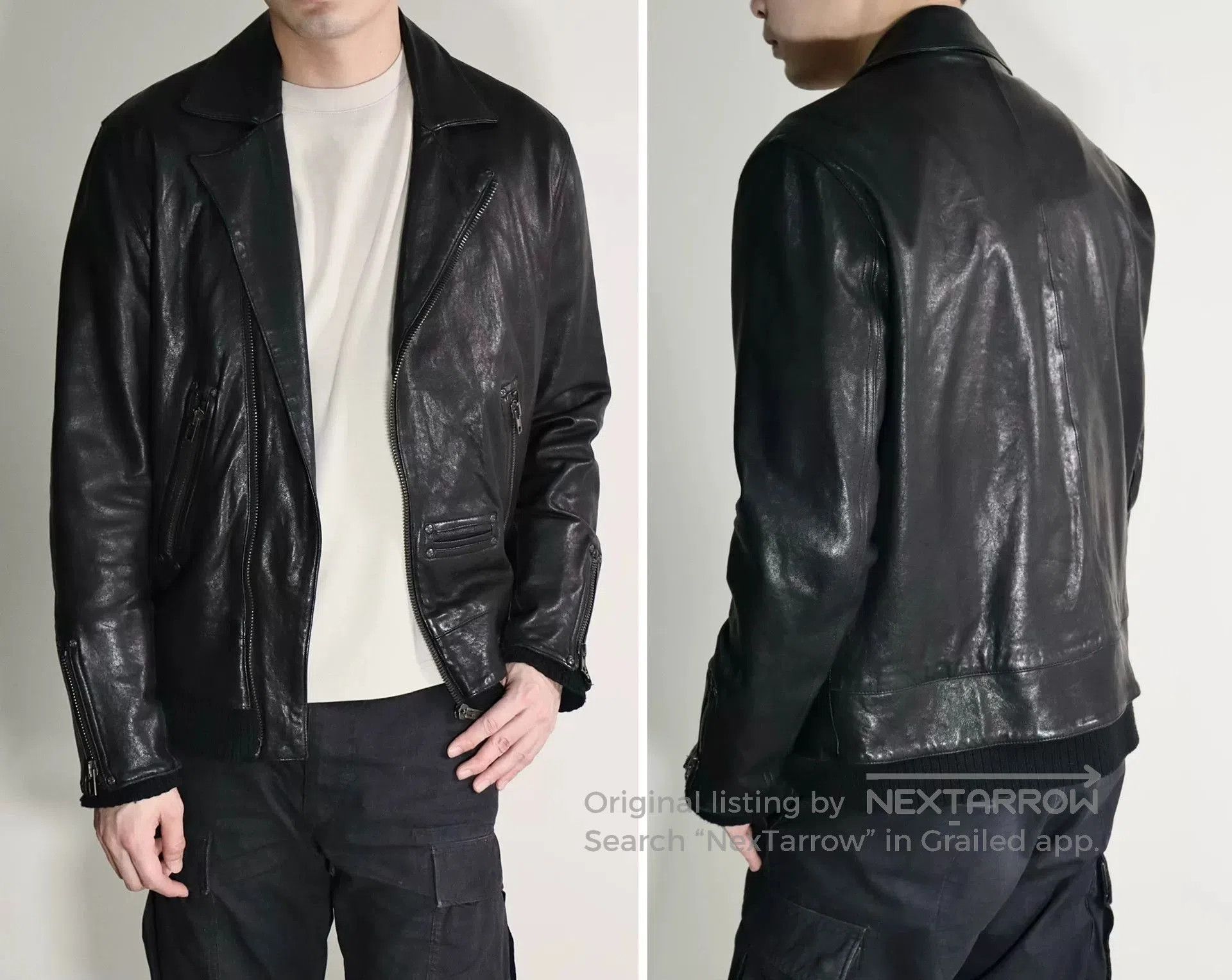 Maison Margiela maison margiela leather motorcycle jacket size l/xl. Size US XL / EU 56 / 4 - 2 Thumbnail