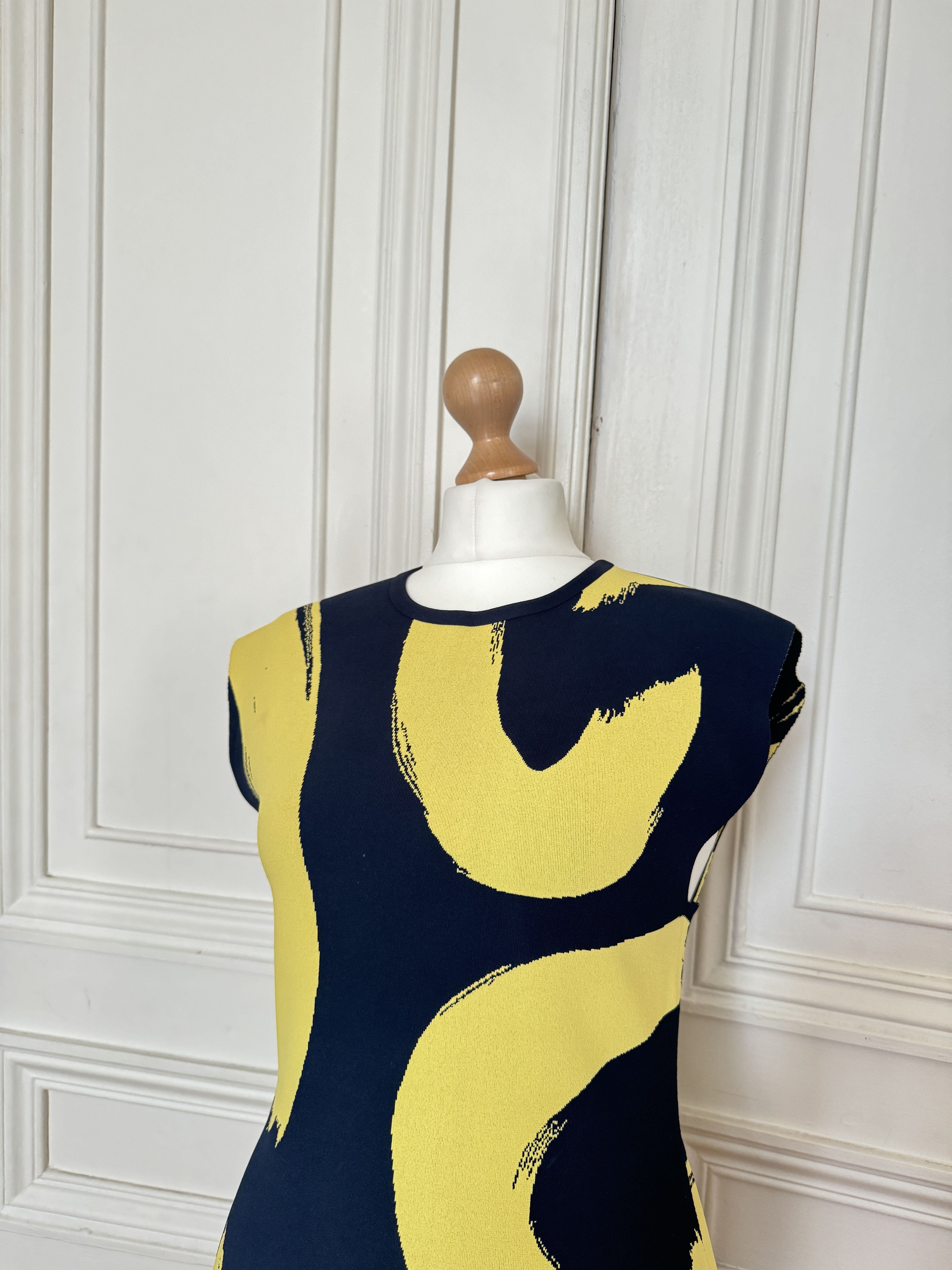 Celine Phoebe Philo Spring 2014 Brushstroke Dress Size M / US 6-8 / IT 42-44 - 4 Thumbnail