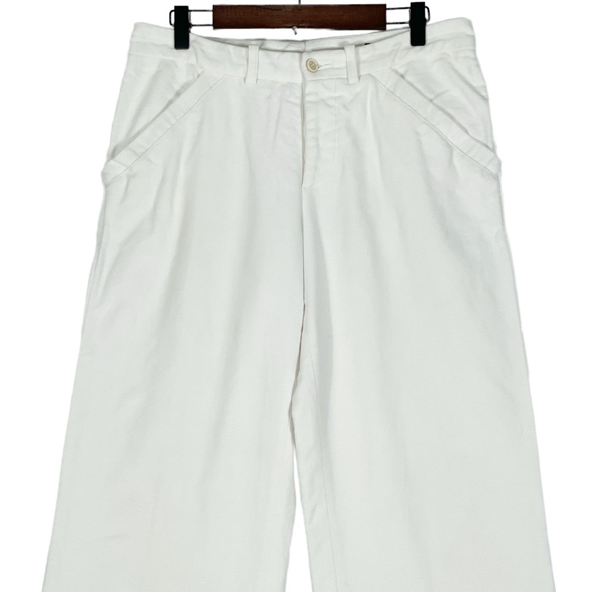 Versace Vintage Versace White Wide Leg Trousers Size 32" / US 10 / IT 46 - 13 Thumbnail