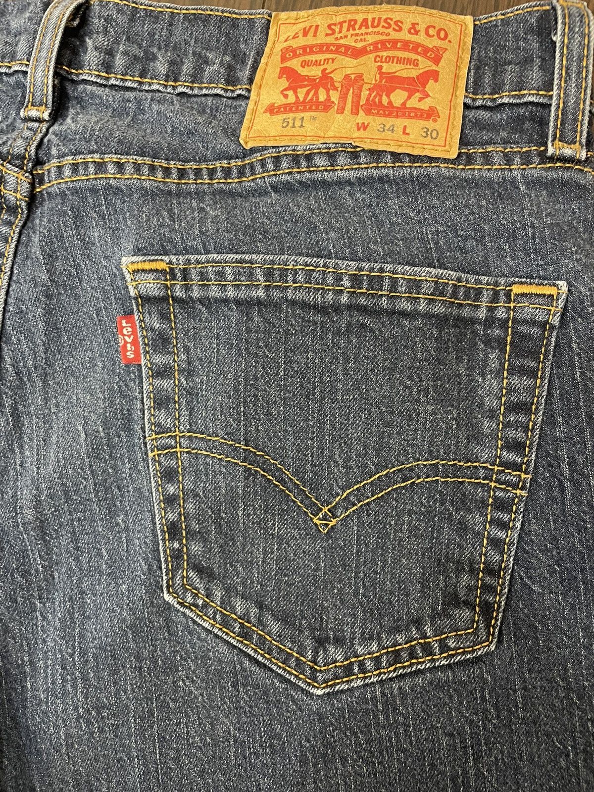 Levi's Vintage Blue Wash Levis 511 Jeans-J2154 Size US 34 / EU 50 - 3 Thumbnail