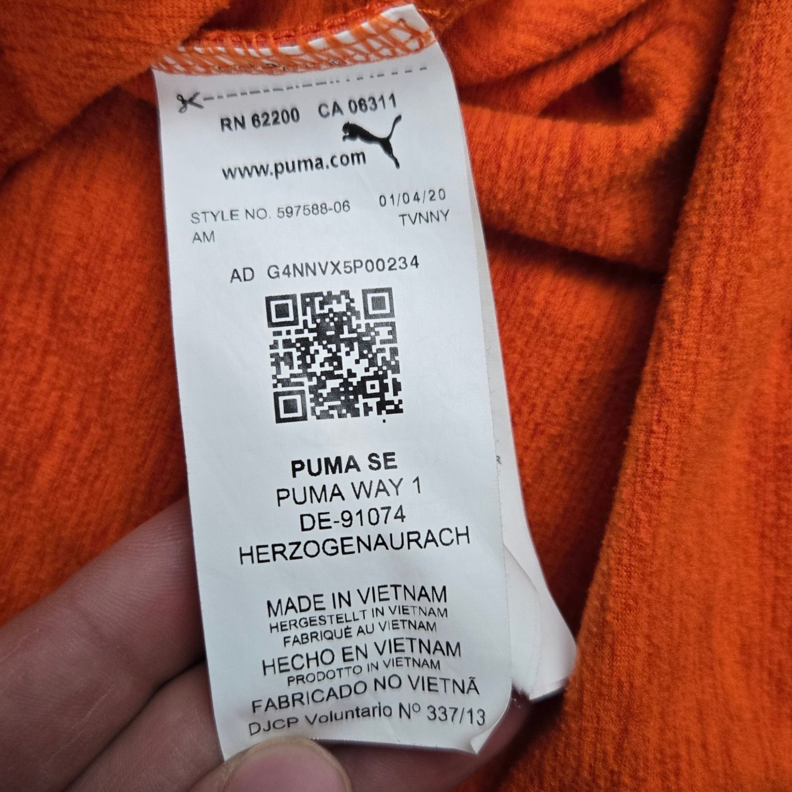 Puma Puma Orange Running Active Sweatshirt Size Medium Size US M / EU 48-50 / 2 - 7 Thumbnail