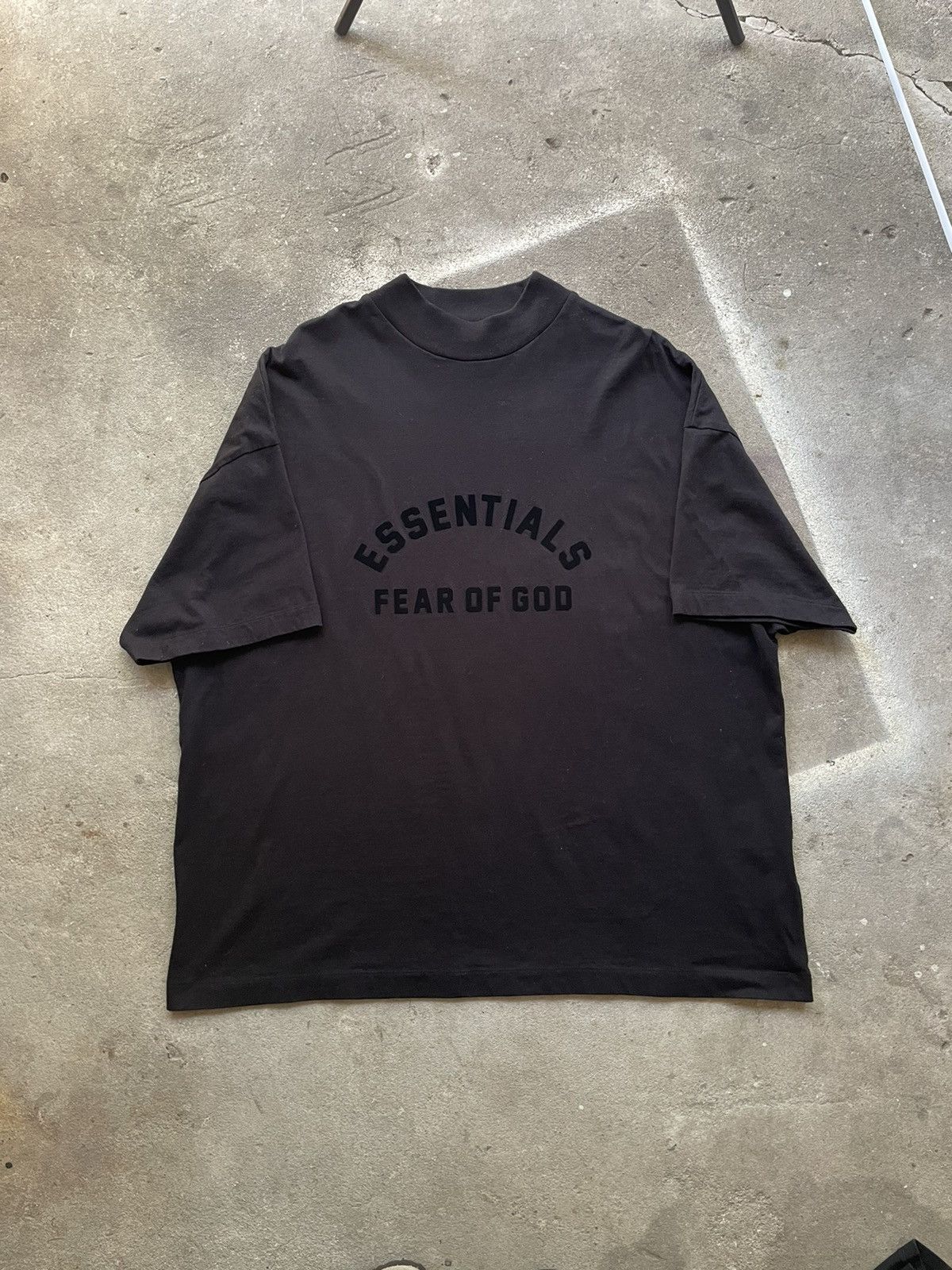 Essentials × Fear of God Essentials Fear of God Jet Black t shirt | Grailed