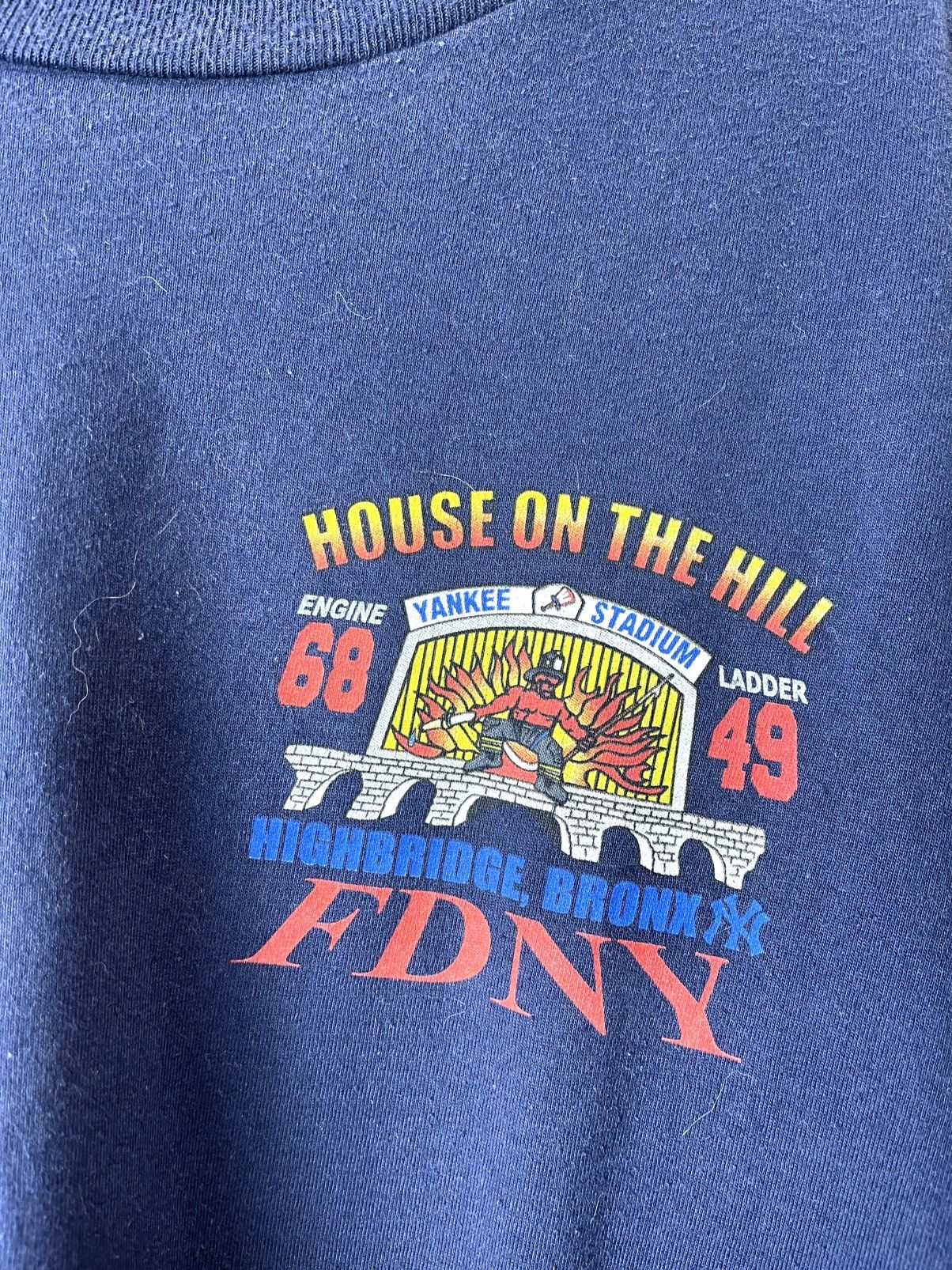Vintage Vintage FDNY Highbridge Bronx Firefighter T Shirt Size US XL / EU 56 / 4 - 3 Thumbnail