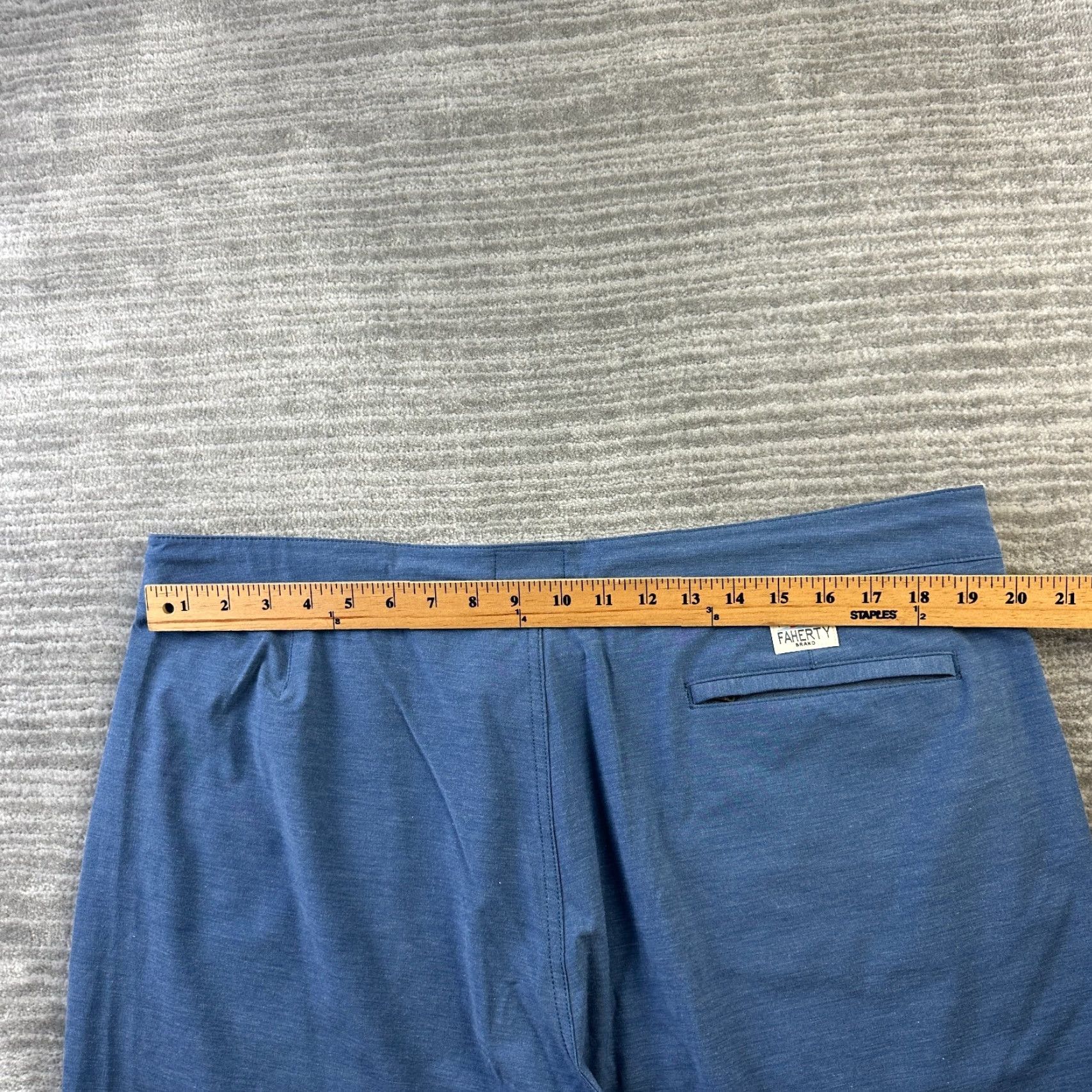 Faherty Faherty Shorts Mens 38 Blue Chino All Day Performance Drawstring 7" Size US 38 / EU 54 - 6 Thumbnail