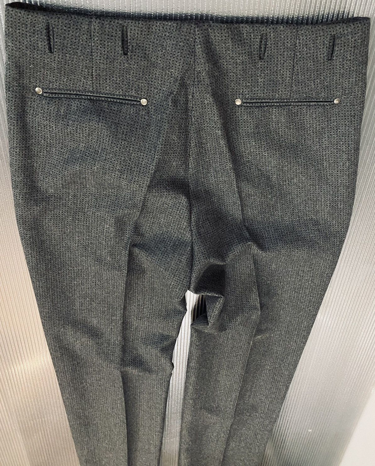 Maison Margiela MM 10 🇮🇹 grey blue dotted felt wool showtime slacks 36 NWT Size US 36 / EU 52 - 11 Thumbnail