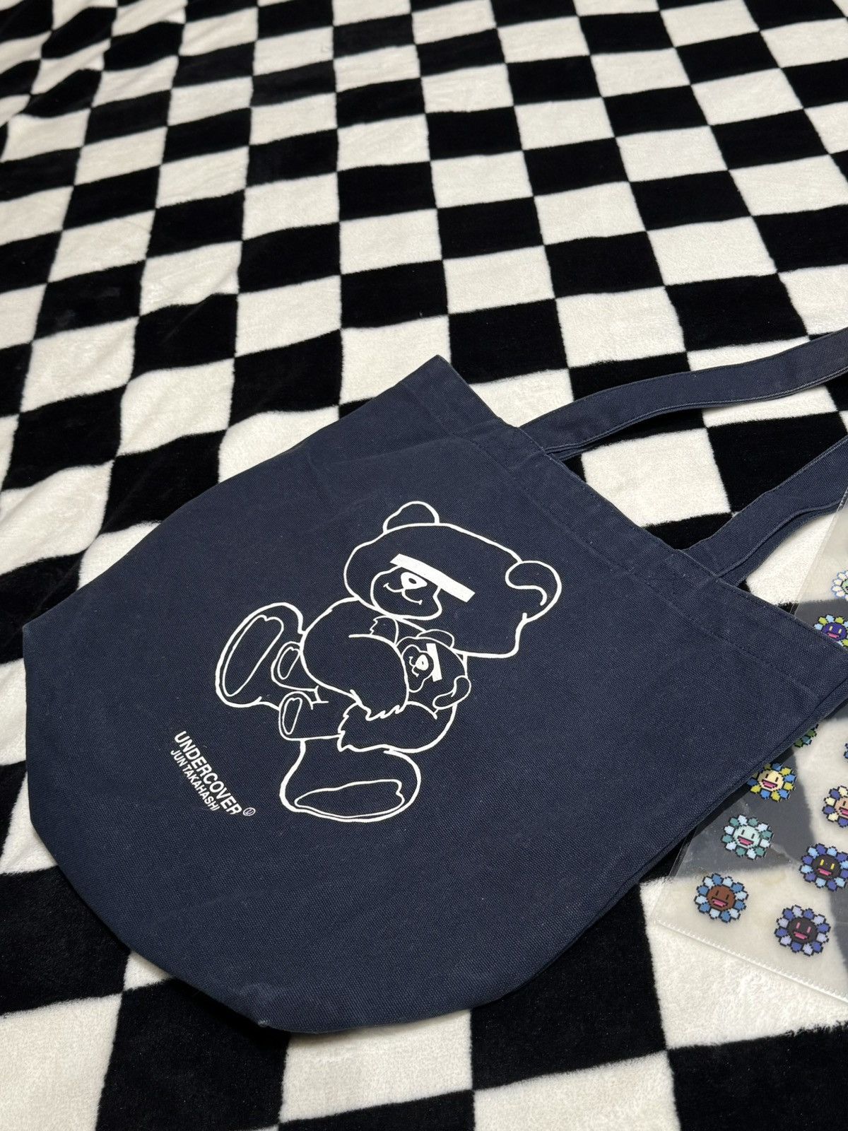 Undercover NAVY BLUE TOTE BAG BEAR UNDERCOVER Size ONE SIZE - 4 Thumbnail