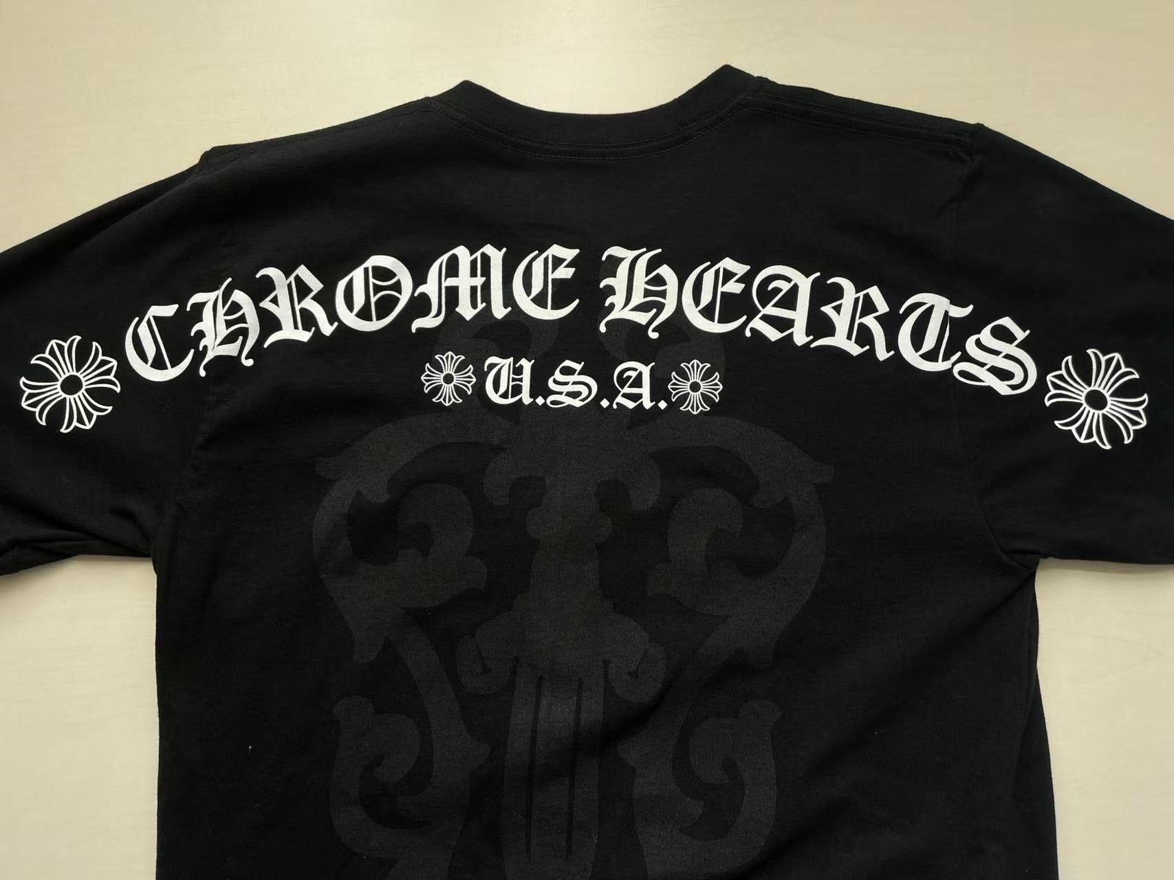 Chrome Hearts Chrome Hearts Script USA Dagger Logo Short Sleeve T-shirt Size S / US 4 / IT 40 - 6 Thumbnail