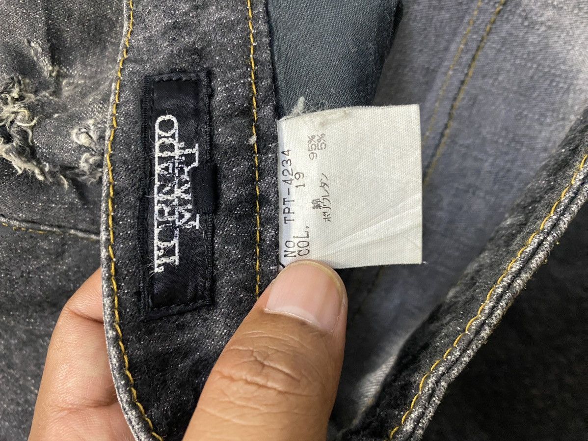 If Six Was Nine TORNADO MART FLARE DENIM LACES BOTTOM DISTRESS Size US 33 - 9 Thumbnail