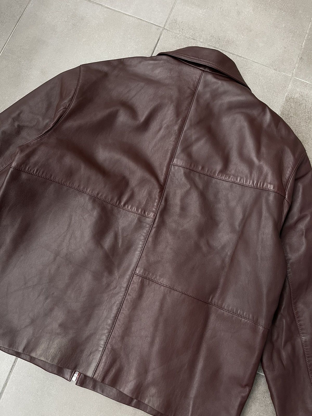 Frame !DS! SS23 Frame Burgundy Red Leather Jacket Size US M / EU 48-50 / 2 - 16 Thumbnail