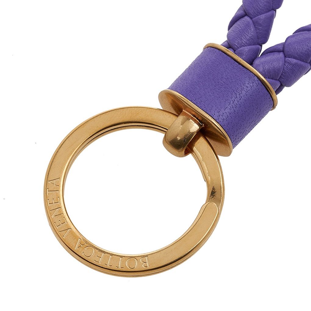 Bottega Veneta o1w1db10925 Size: OS / Intreccio Key Ring in Purple Size ONE SIZE - 5 Thumbnail