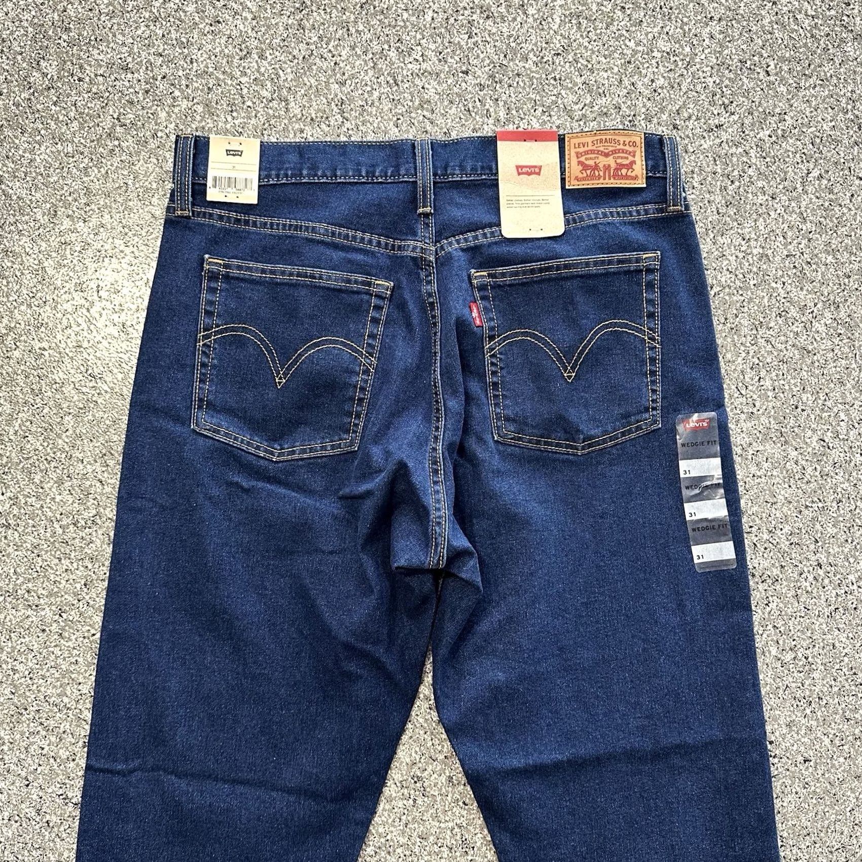 Levi's Levi's Wedgie Fit Jeans 31x28 Womens Straight Dark Wash Stretch Button Fly Denim Jeans Women's 5-Pocket Levi's Model Size 24" / US 00 / IT 34 - 4 Thumbnail