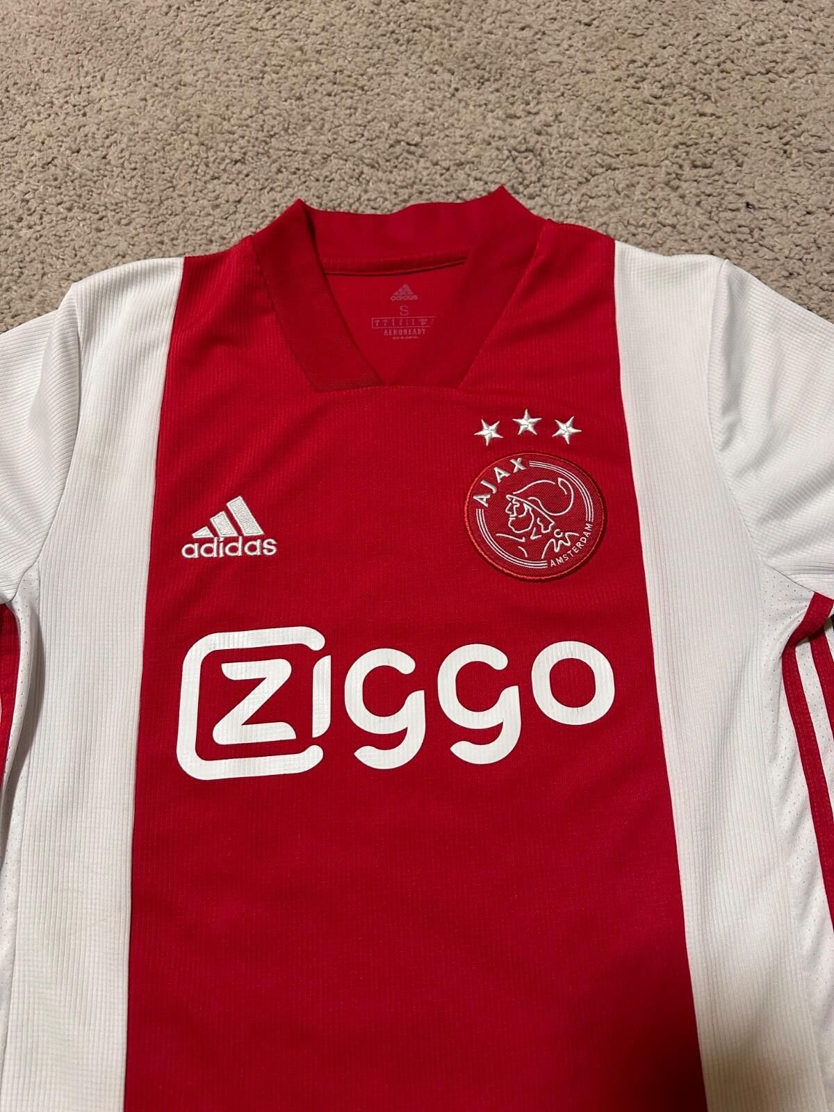 Adidas AJAX ADIDAS 2020/2021 FOOTBALL SOCCER HOME JERSEY Sz S Size US S / EU 44-46 / 1 - 3 Thumbnail