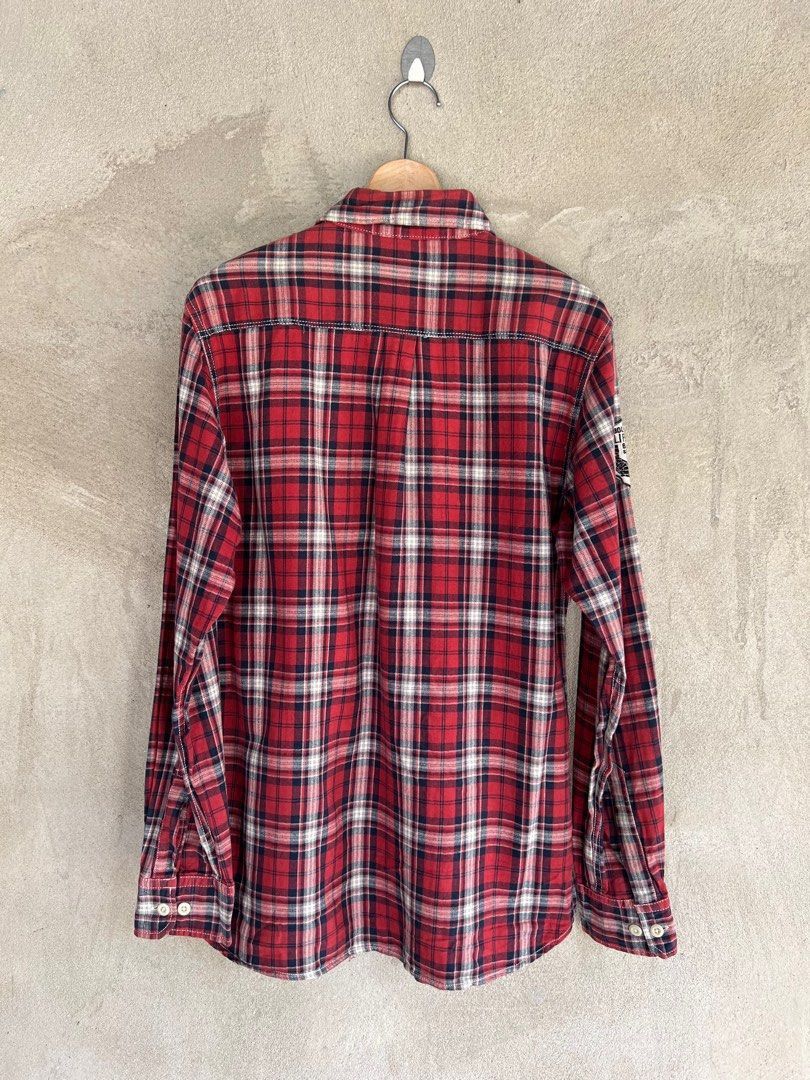 Japanese Brand Japanese Brand Time Flies Plaid Tartan Flannel Shirt 👕 Size US M / EU 48-50 / 2 - 7 Thumbnail
