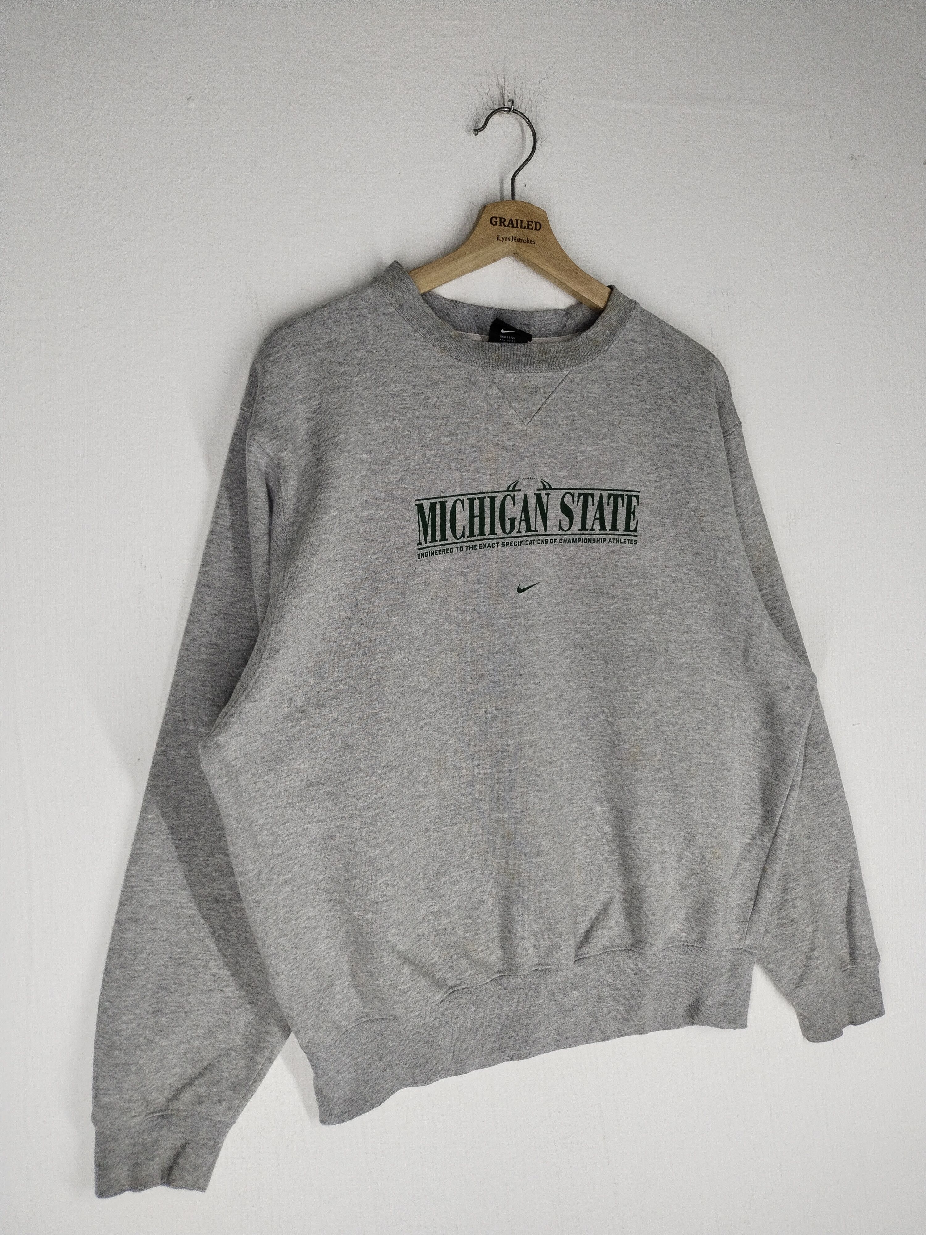 Nike × Vintage Vintage Nike Michigan State Senter Logo Sweatshirt Size US M / EU 48-50 / 2 - 3 Thumbnail