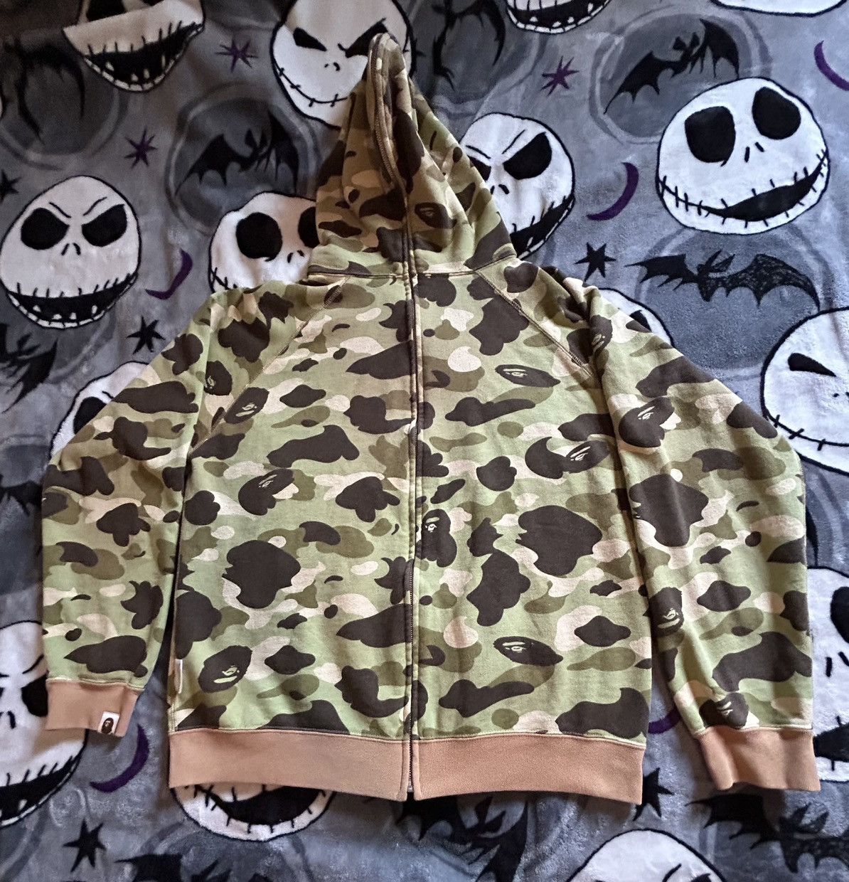Bape Bape Nigo Era Beige Tan Full Zip Hoodie Size US M / EU 48-50 / 2 - 4 Thumbnail