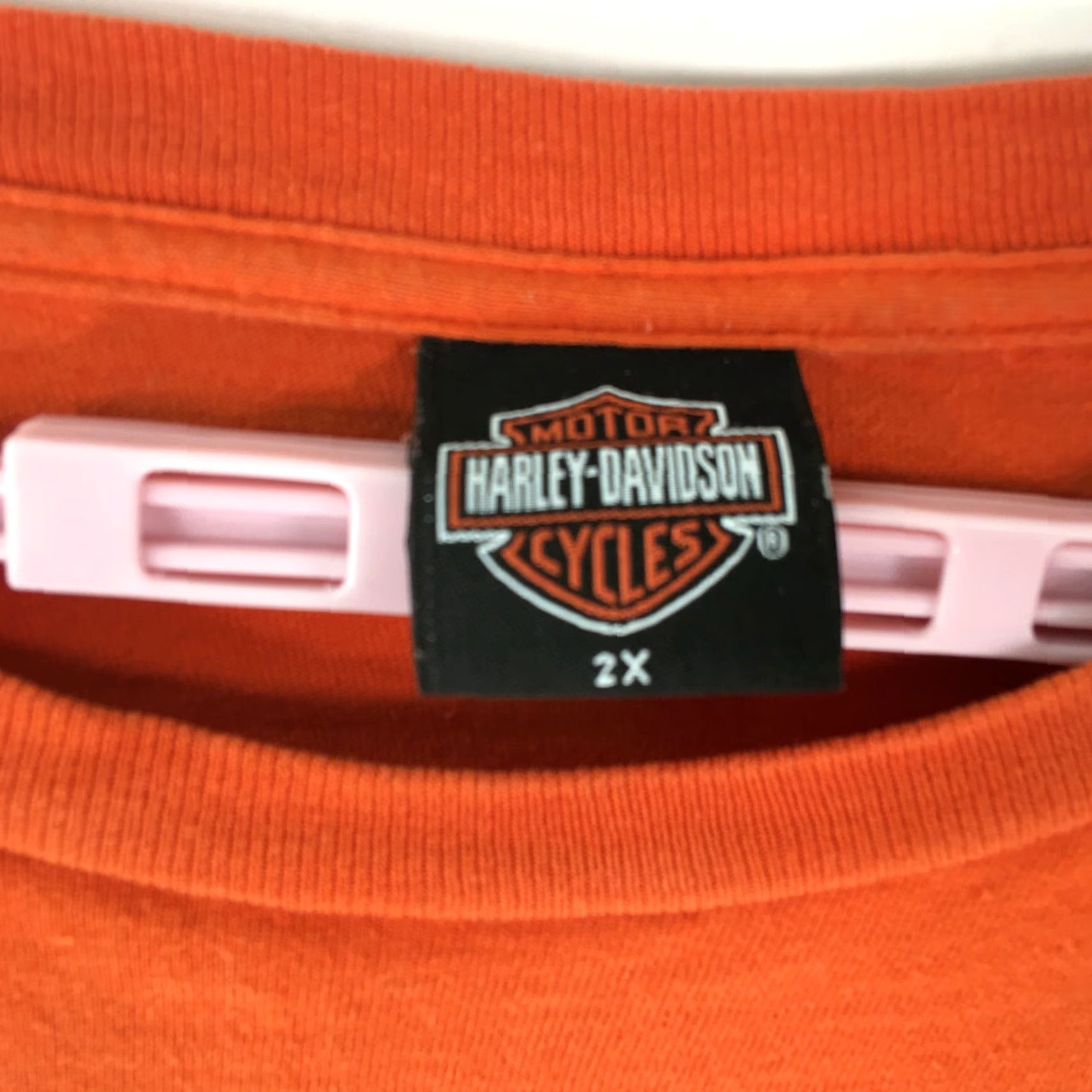 Harley Davidson VINTAGE Harley-Davidson T Shirt Men 2XL Short Sleeve Orange Crew Neck Graphic Logo 1980s Biker Mens Size US XXL / EU 58 / 5 - 5 Thumbnail