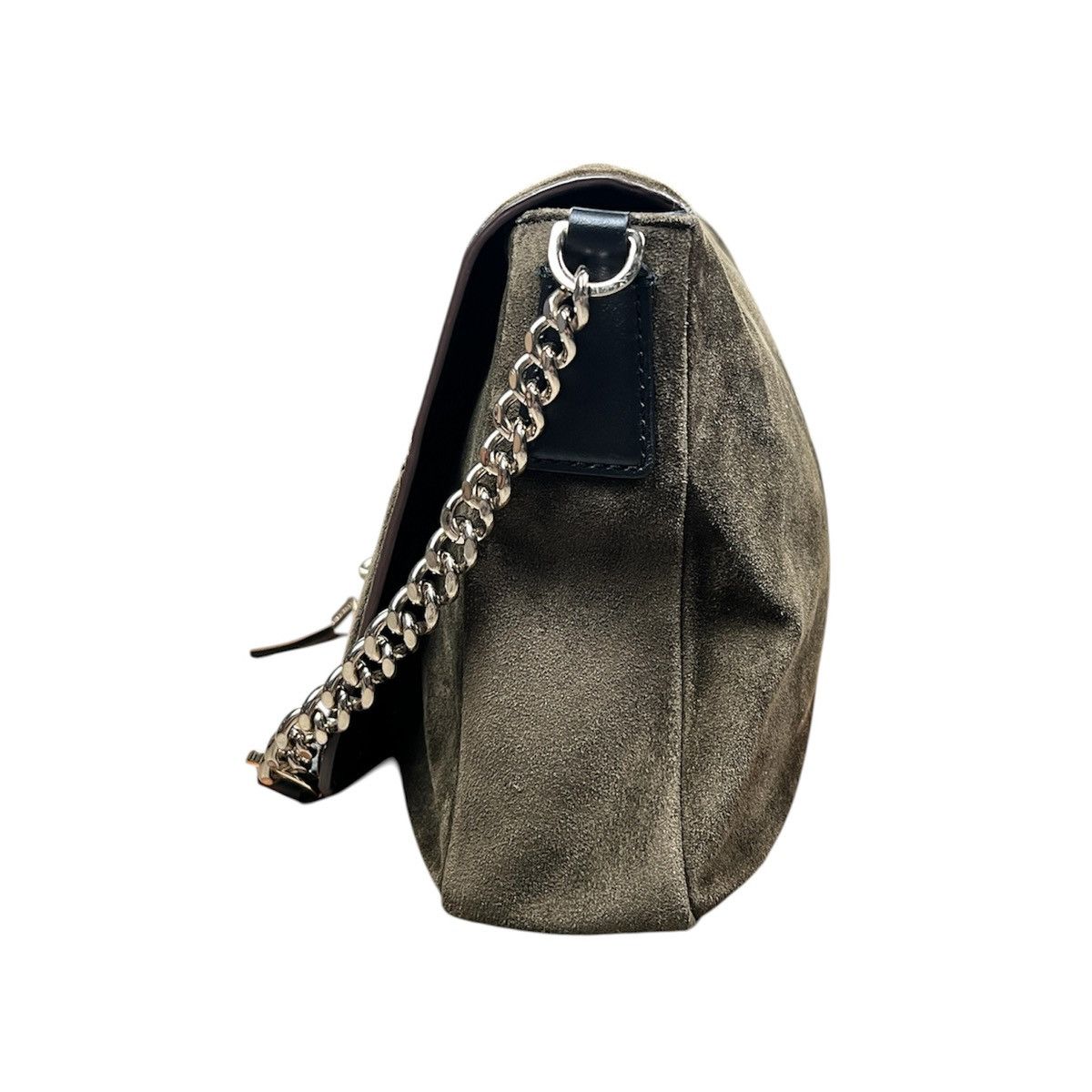 Hugo Boss Hugo Boss Victoria Suede & Leather Crossbody Bag Khaki Olive Size ONE SIZE - 2 Thumbnail