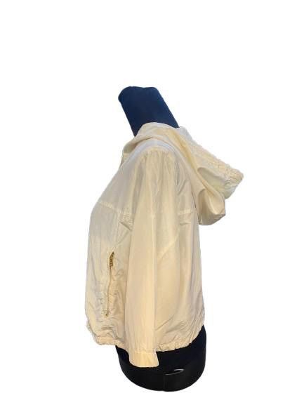 Prada Prada Ivory Silk Blend Bomber Jacket & Gold tone zipper Size XS / US 0-2 / IT 36-38 - 2 Thumbnail