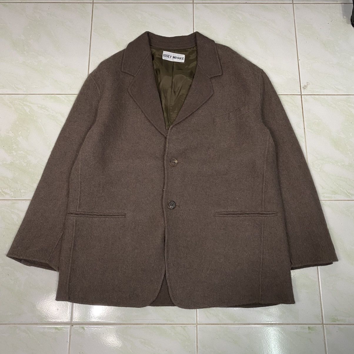 Issey Miyake 🔥VINTAGE WOOL JACKET BUTTON ISSEY MIYAKE RUNWAY Size US L / EU 52-54 / 3 - 3 Thumbnail