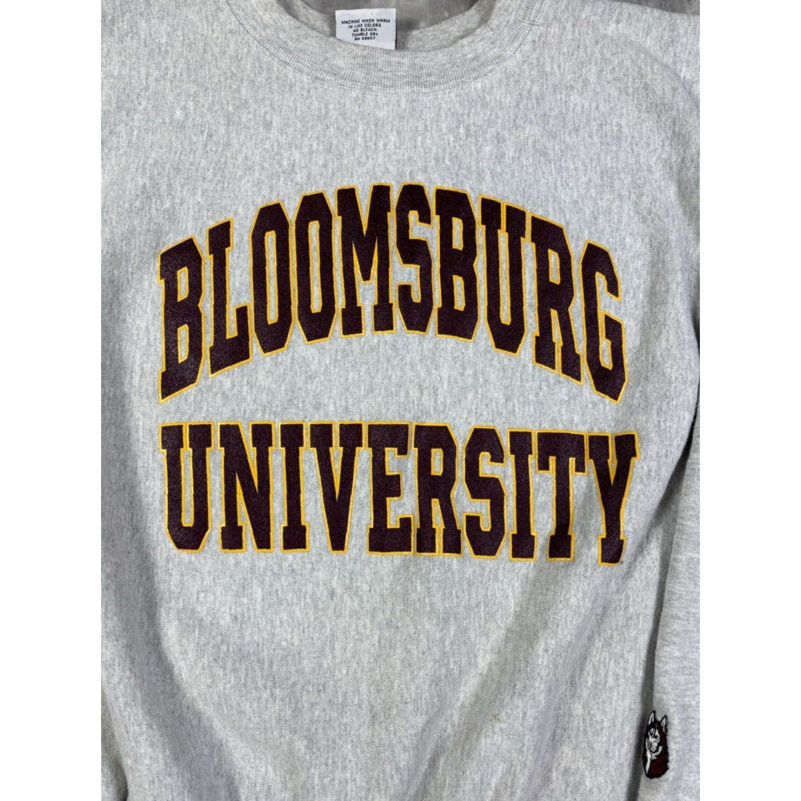 Vintage VINTAGE The Cotton Exchange Sweatshirt Sweatshirt Gray S Men 90s University College Graphic Print Reversible Heavyweight Fleece Cotton Size US S / EU 44-46 / 1 - 3 Thumbnail