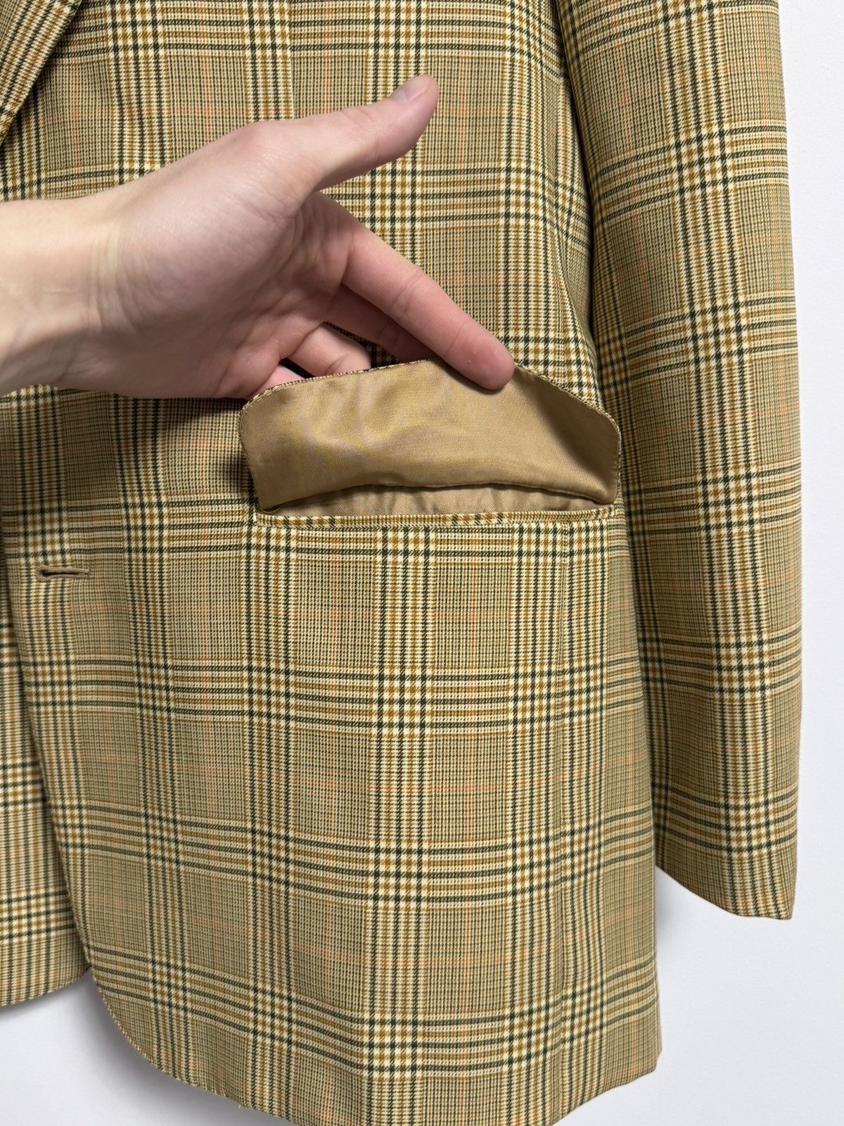 Belvest Belvest Wool Blazer Sport Coat Houndstooth Size XL Size 42R - 8 Thumbnail