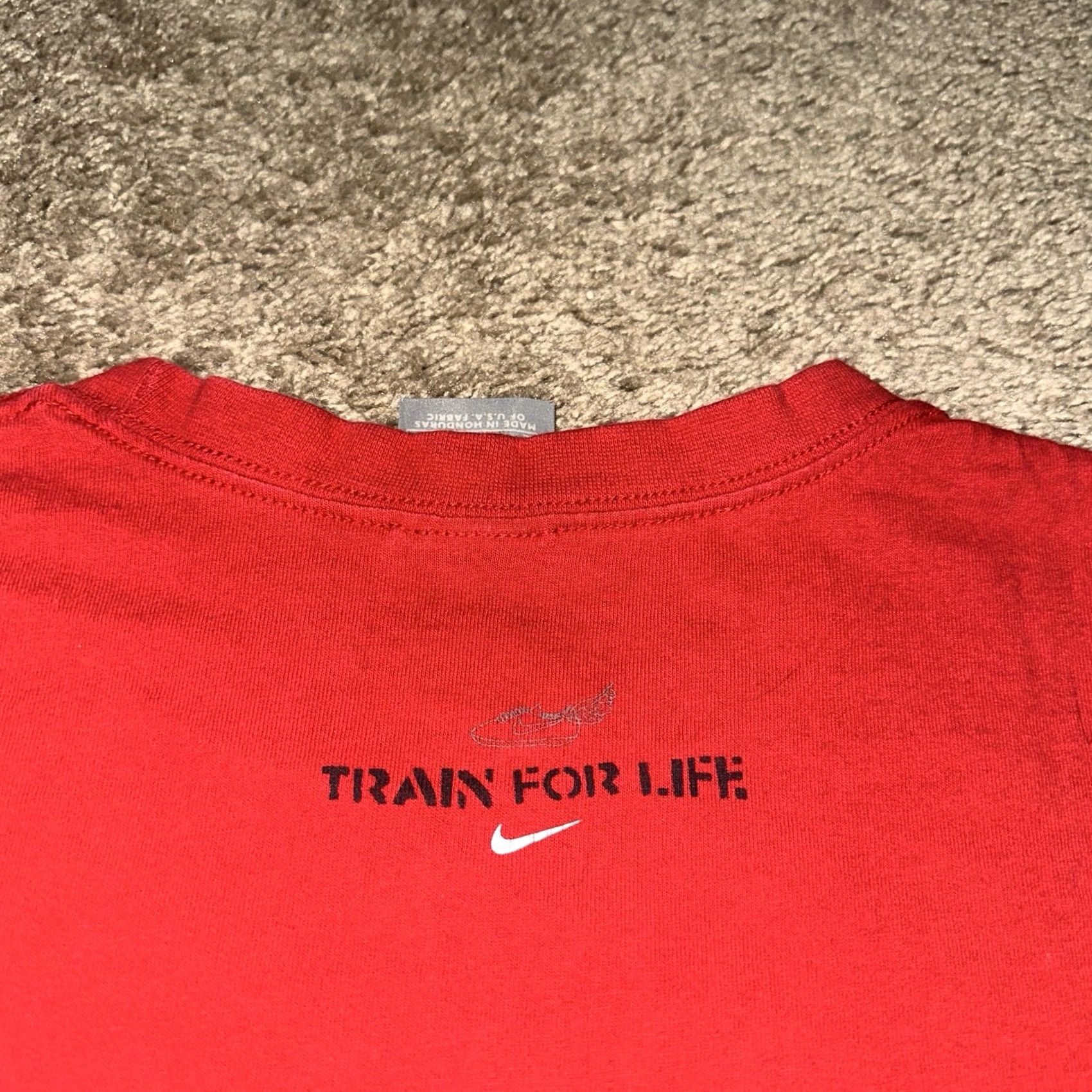 Nike VINTAGE Nike Shirt Mens XL Swoosh Cortez Grunge Graphic Print Red 90s Football T-Shirt Mens XL Bleed-free Logo All Seasons Easy Care Safe Ship Size US XL / EU 56 / 4 - 5 Thumbnail