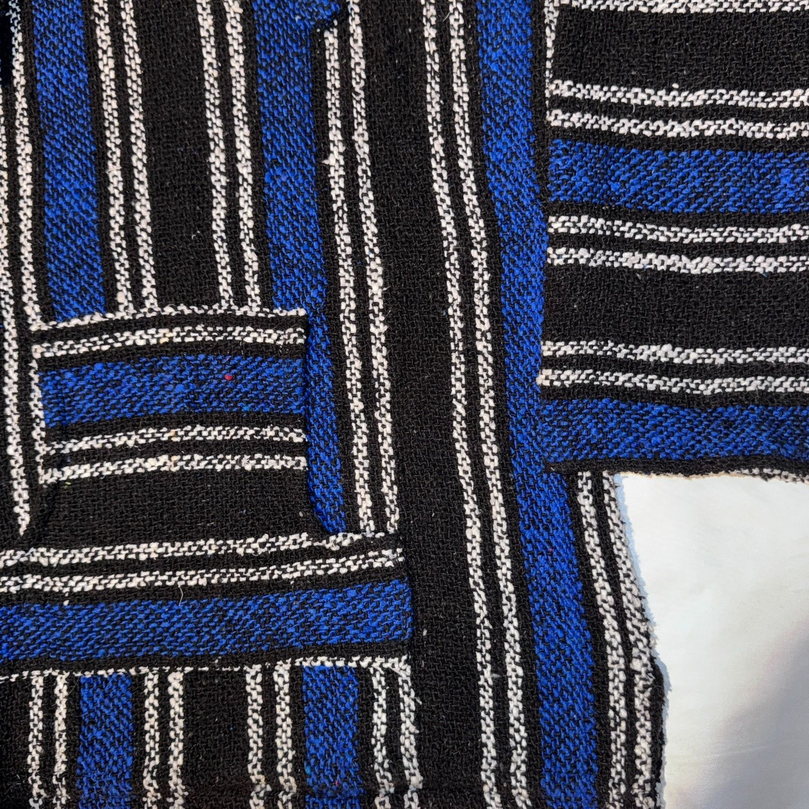 Other Baja Mexican Poncho Hoodie Pullover Blue Drug Rug Medium Sur Size US M / EU 48-50 / 2 - 3 Thumbnail