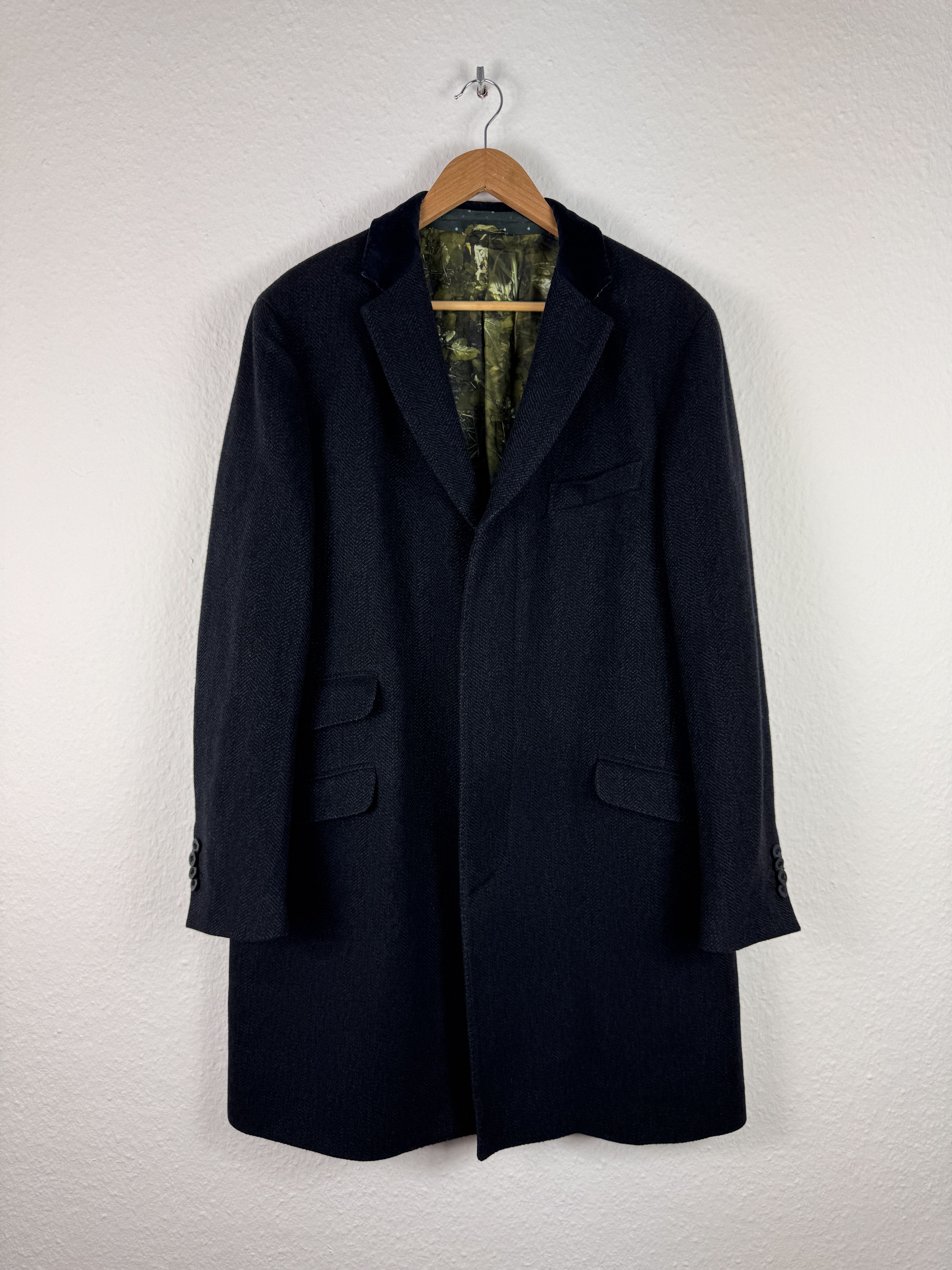 Etro RRP 1500€ ETRO WOOL BLEND TWEED NAVY SILK LONG COAT SIZE 54 Size US L / EU 52-54 / 3 - 1 Thumbnail