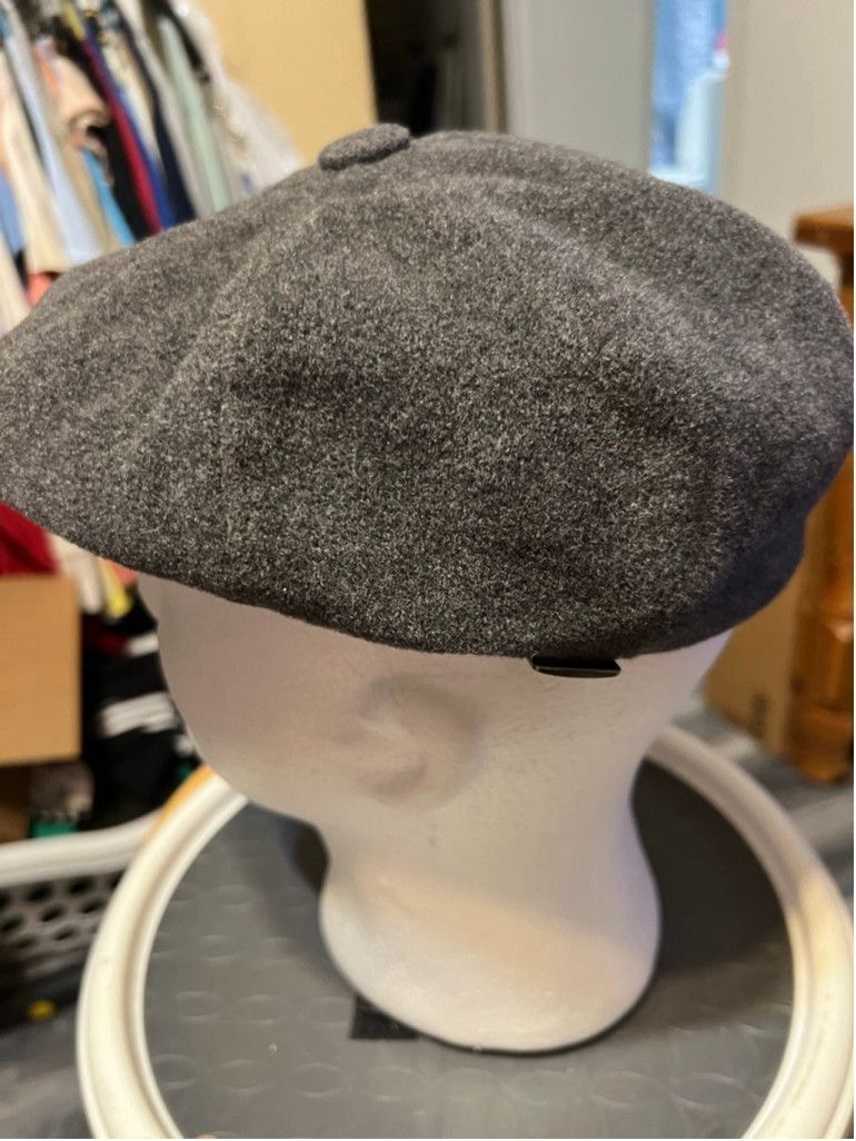 Vintage Vintage Bailey of Hollywood Gray Wool Blend Newsboy Cap Size 30 - 3 Thumbnail