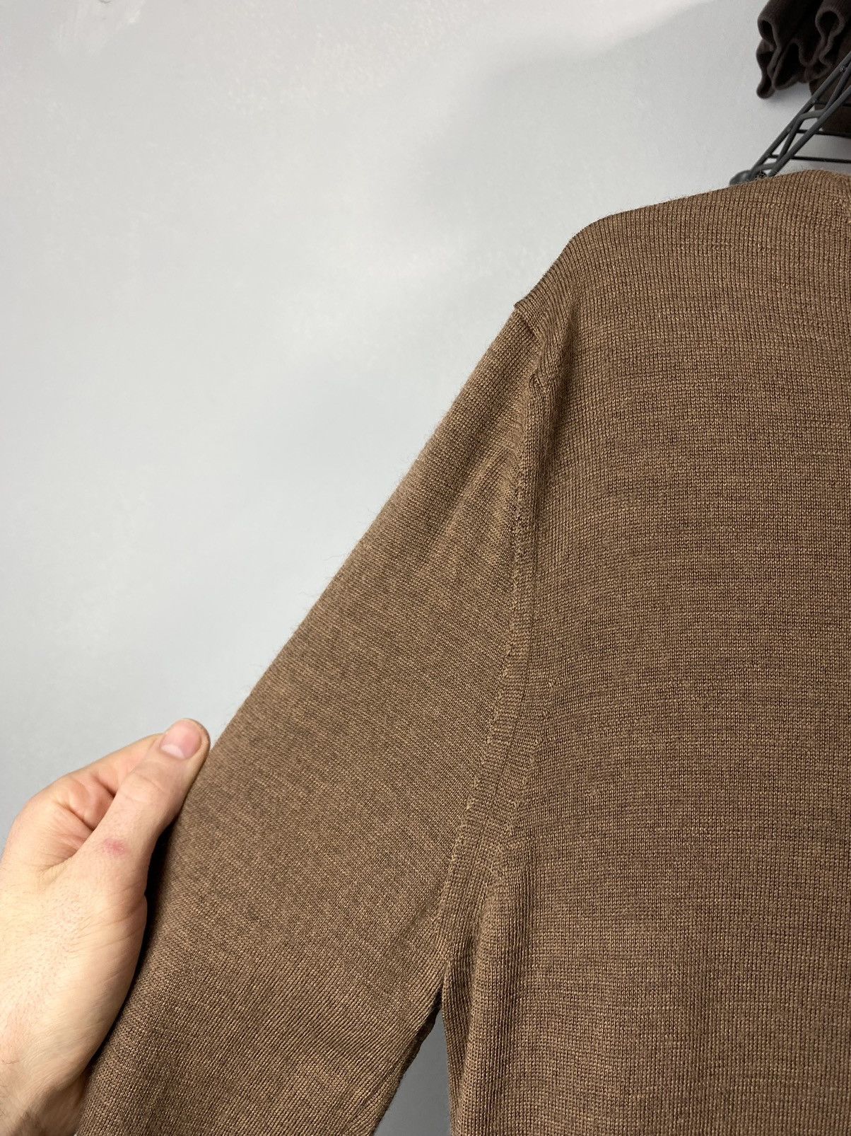 Reiss Brown Reiss Merino Wool Luxury Sweater Brioni Style Size US S / EU 44-46 / 1 - 5 Thumbnail