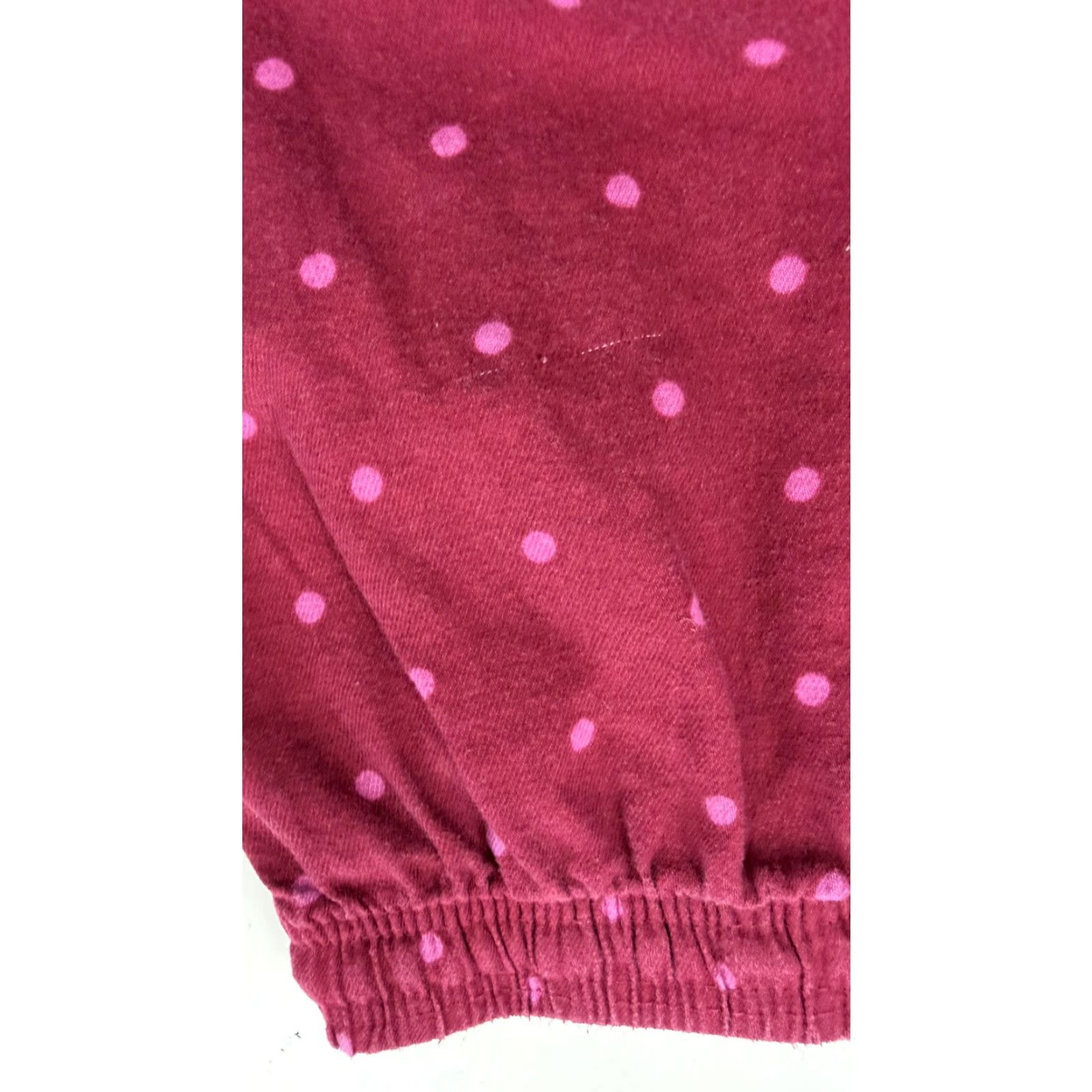 Gap Gap Pants Womens Medium Pink Polka Dot Maroon Sleep Lounge Cotton Pajama Pants Size 32" / US 10 / IT 46 - 6 Thumbnail