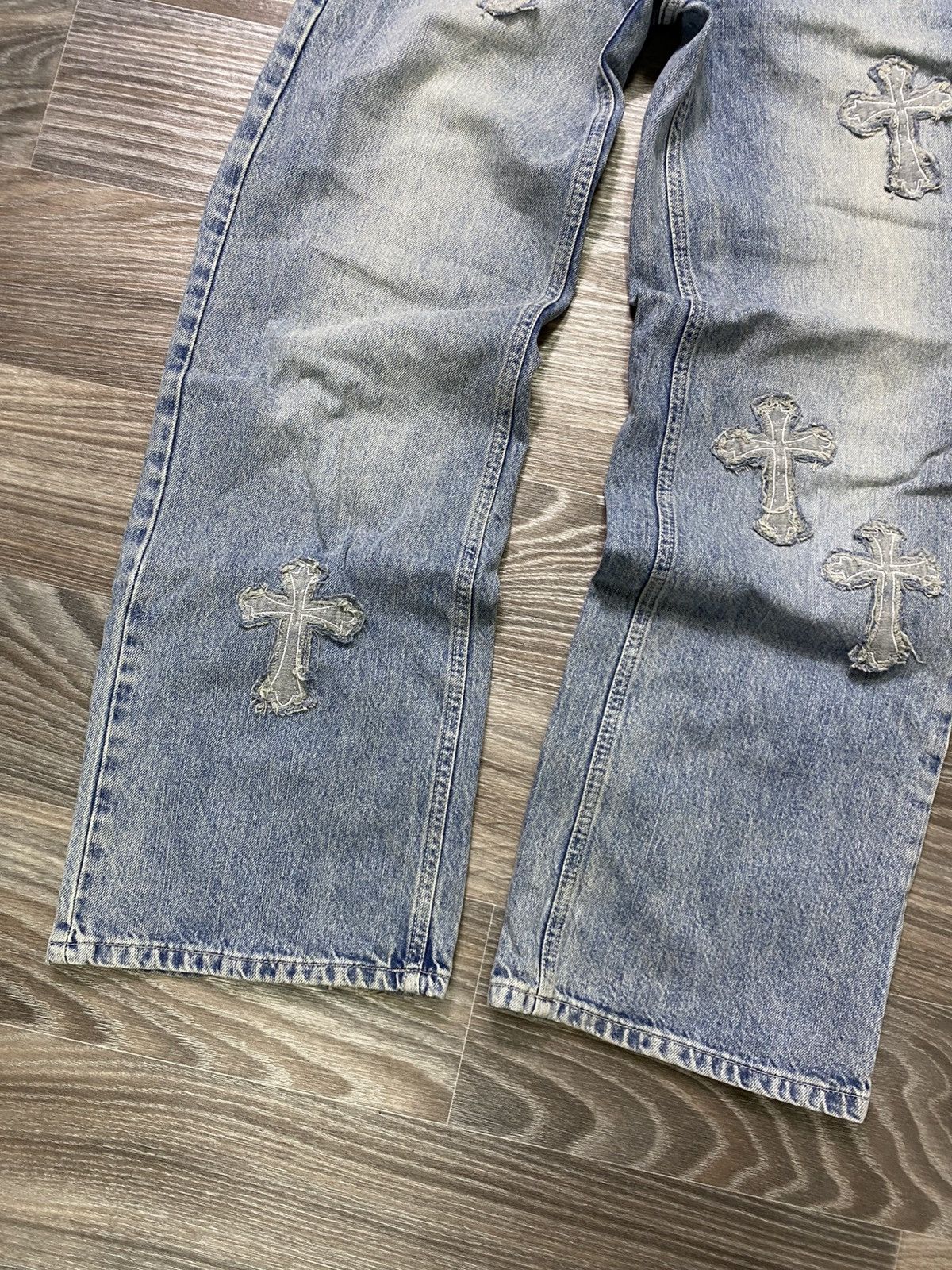 Japanese Brand × Vintage Distressed denim crash pants Y2K baggy Size US 28 / EU 44 - 5 Thumbnail