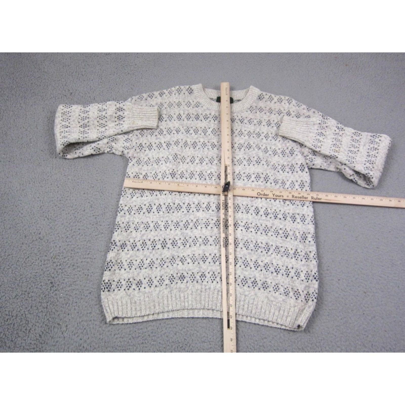 Vintage VINTAGE American Outpost Sweater Mens M Gray Diamond Crewneck Knit 90s Size US M / EU 48-50 / 2 - 7 Thumbnail