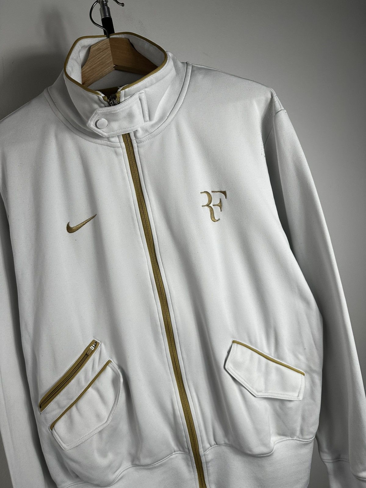 Nike Nike Roger Federer RF Dri-Fit Track Jacket White Gold L Size US L / EU 52-54 / 3 - 2 Thumbnail