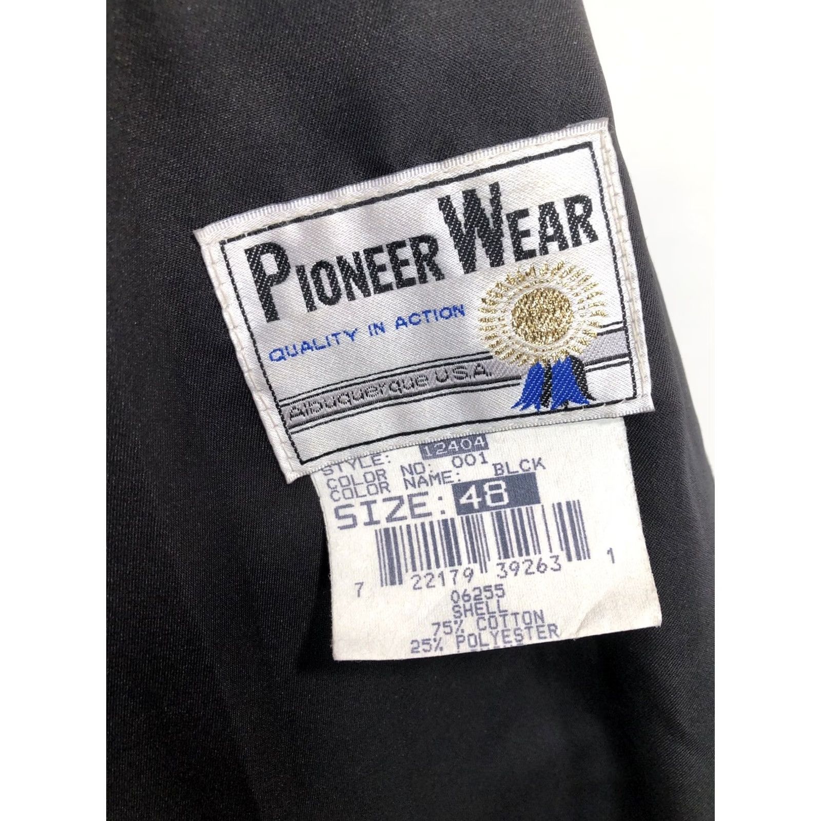 Vintage Pioneer Wear Corduroy Mens Jacket Blazer Western Elbow Patch 48 Black Vintage JE Size 48R - 7 Thumbnail