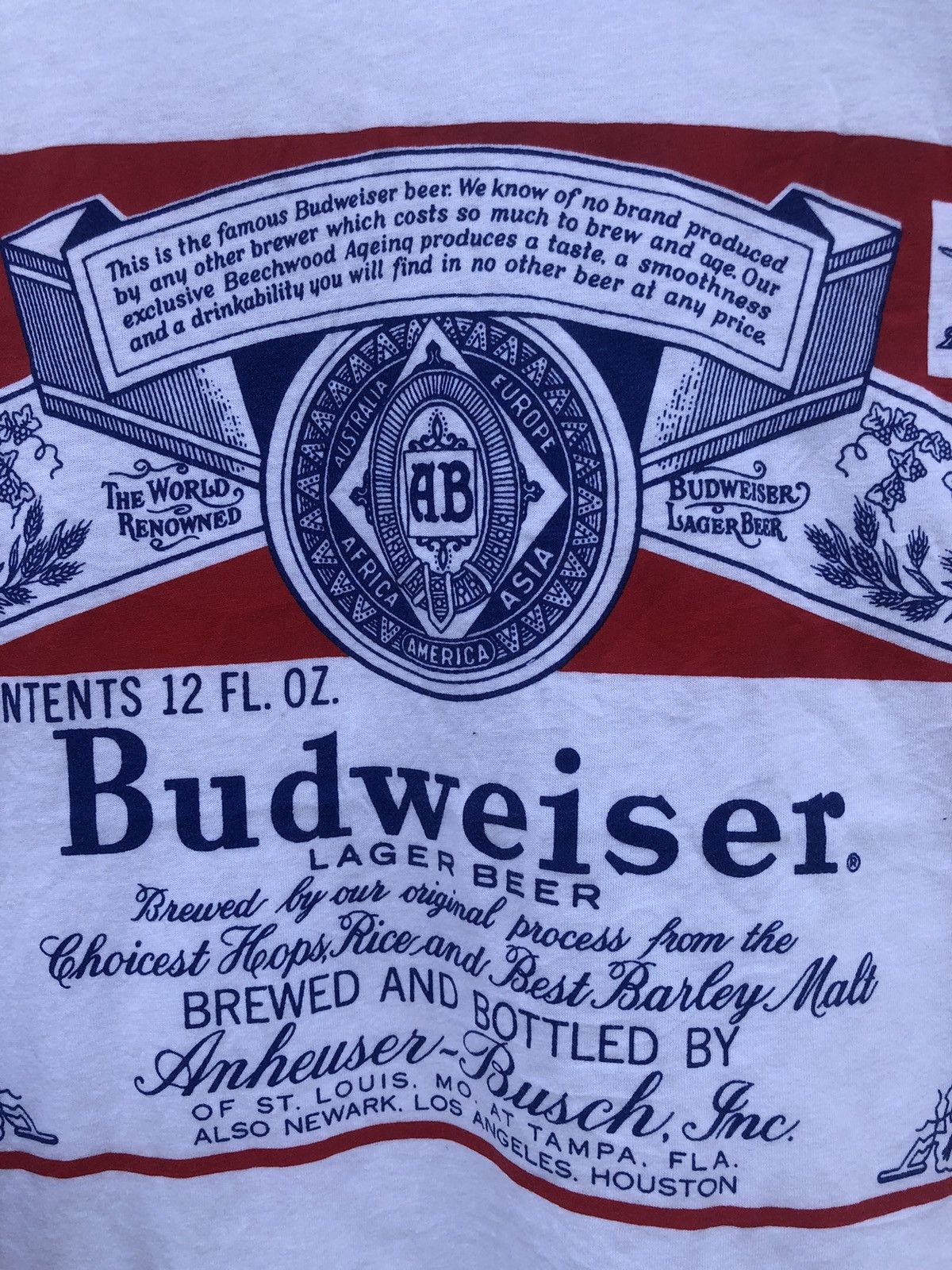 Budweiser Big Logo Brew City Budweiser Tshirts Size US XL / EU 56 / 4 - 8 Thumbnail