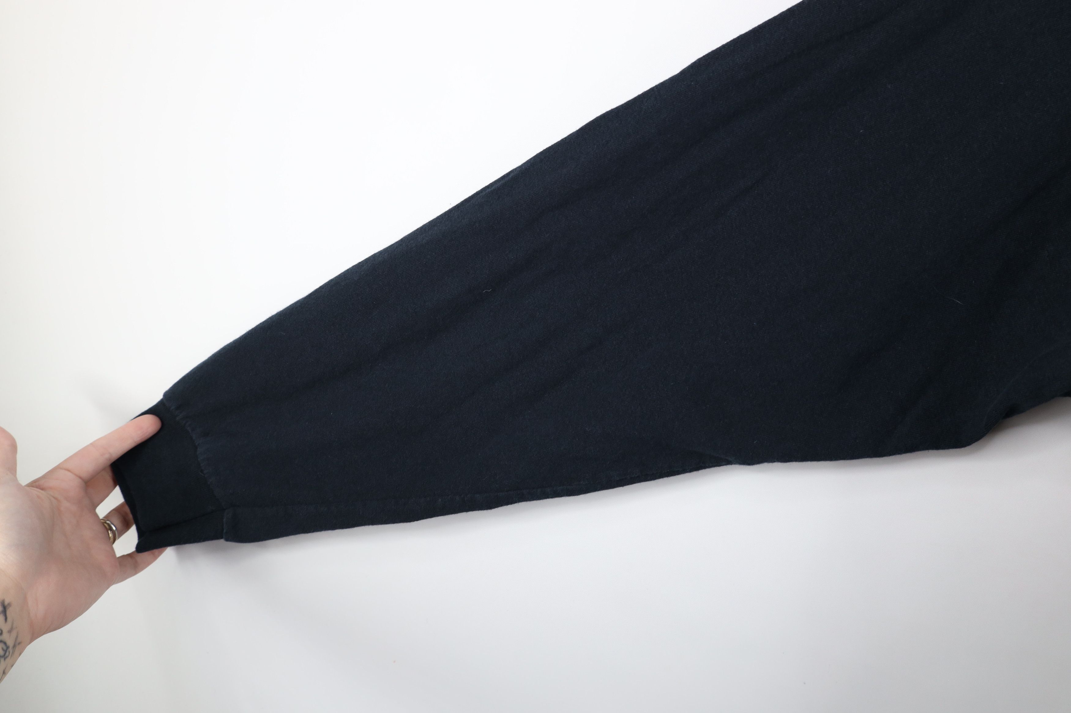 Vintage Vintage 90s Streetwear Cotton Long Sleeve T-Shirt Black Size US XL / EU 56 / 4 - 7 Thumbnail