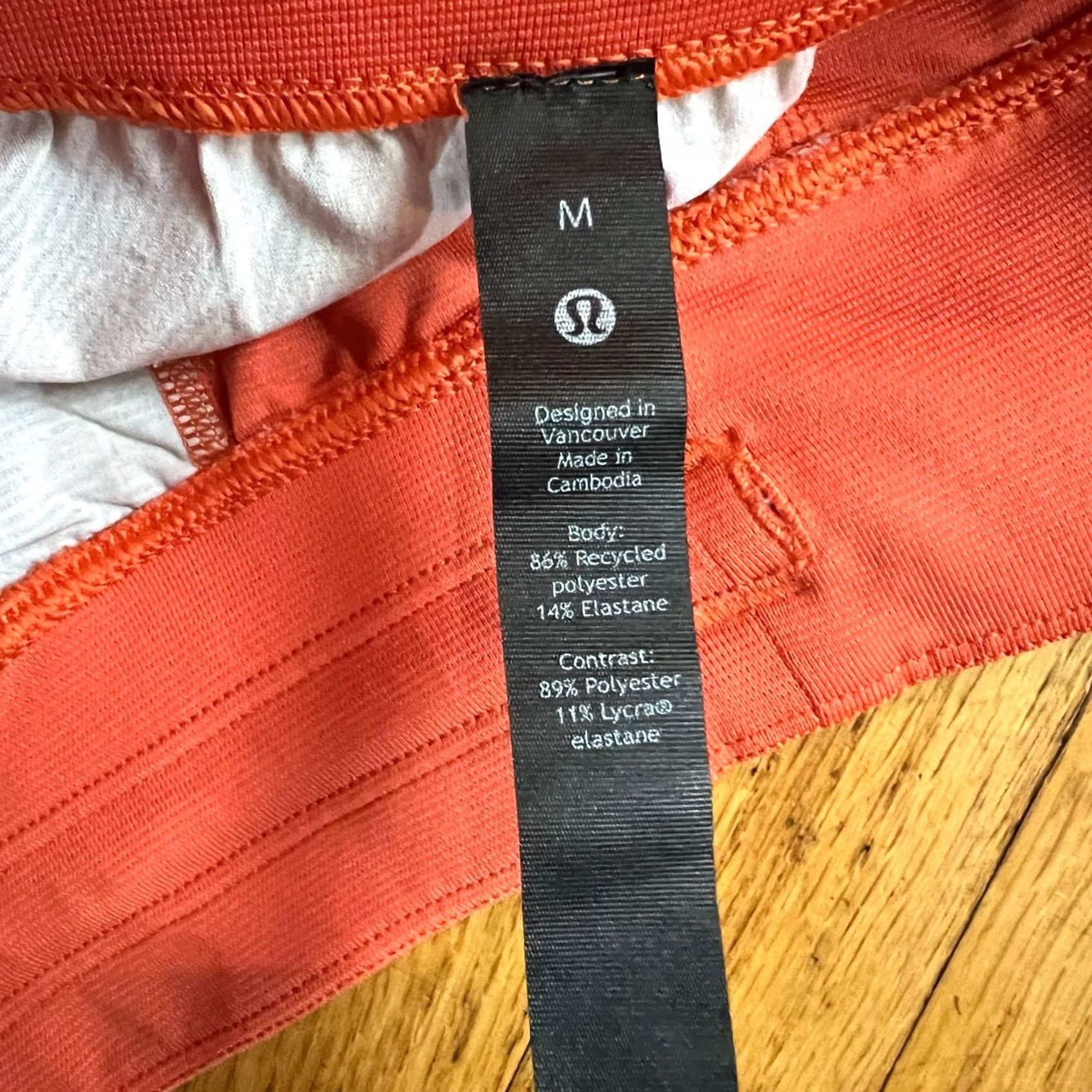 Lululemon Lululemon THE Short Mens Medium Unlined Aztec Orange Patterened Performance Running Shirt Size US 31 - 5 Thumbnail