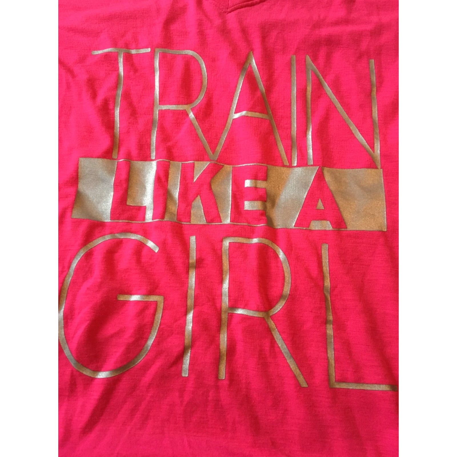 Vintage Ideology T-Shirt Pink Train Like A Girl Womens Sz S Small Crew Neck Short Sleeve Athletic Top Regular Size S / US 4 / IT 40 - 2 Thumbnail