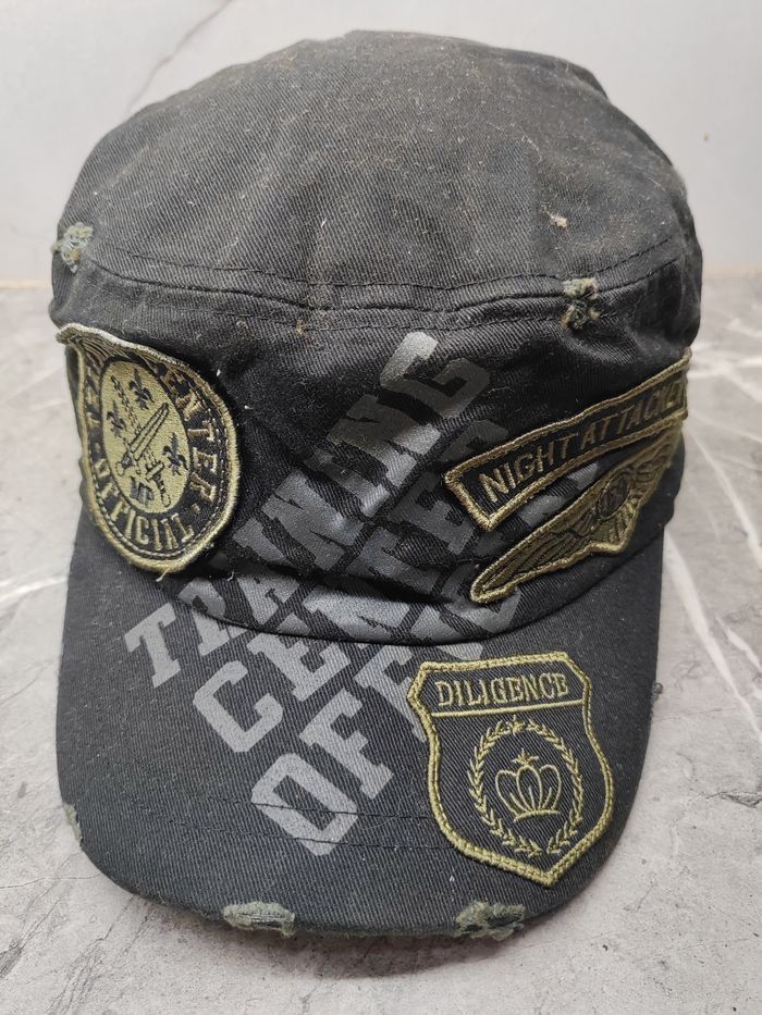 If Six Was Nine Vintage Military Cadet Distressed Style Cap Hat Size ONE SIZE - 3 Thumbnail