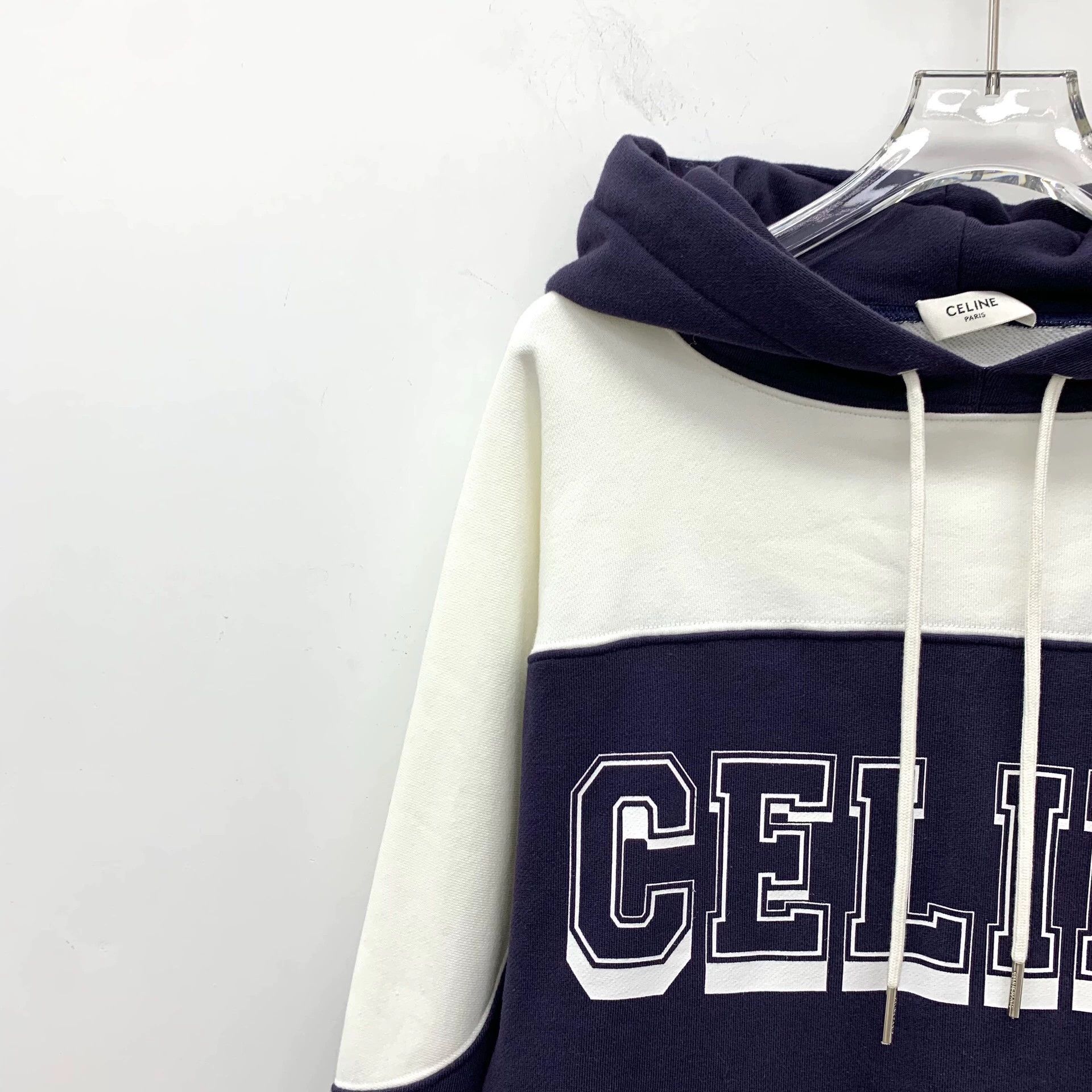 Celine Celine colorblock logo drawstring long-sleeved sweatshirt Size S / US 4 / IT 40 - 3 Thumbnail