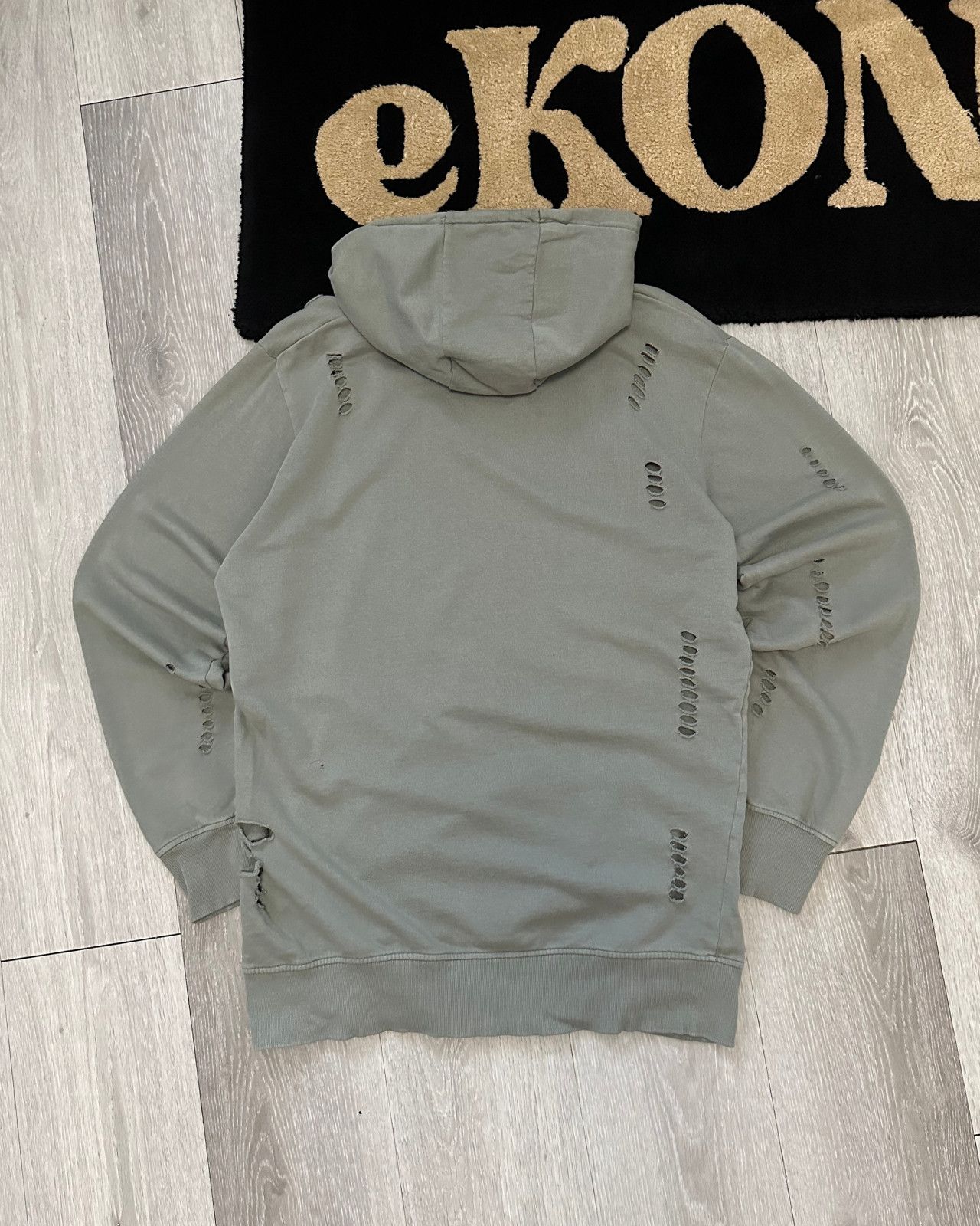 Other Alcott Distressed Holes Green Streetwear Hoodie - Size XL Size US XL / EU 56 / 4 - 2 Thumbnail