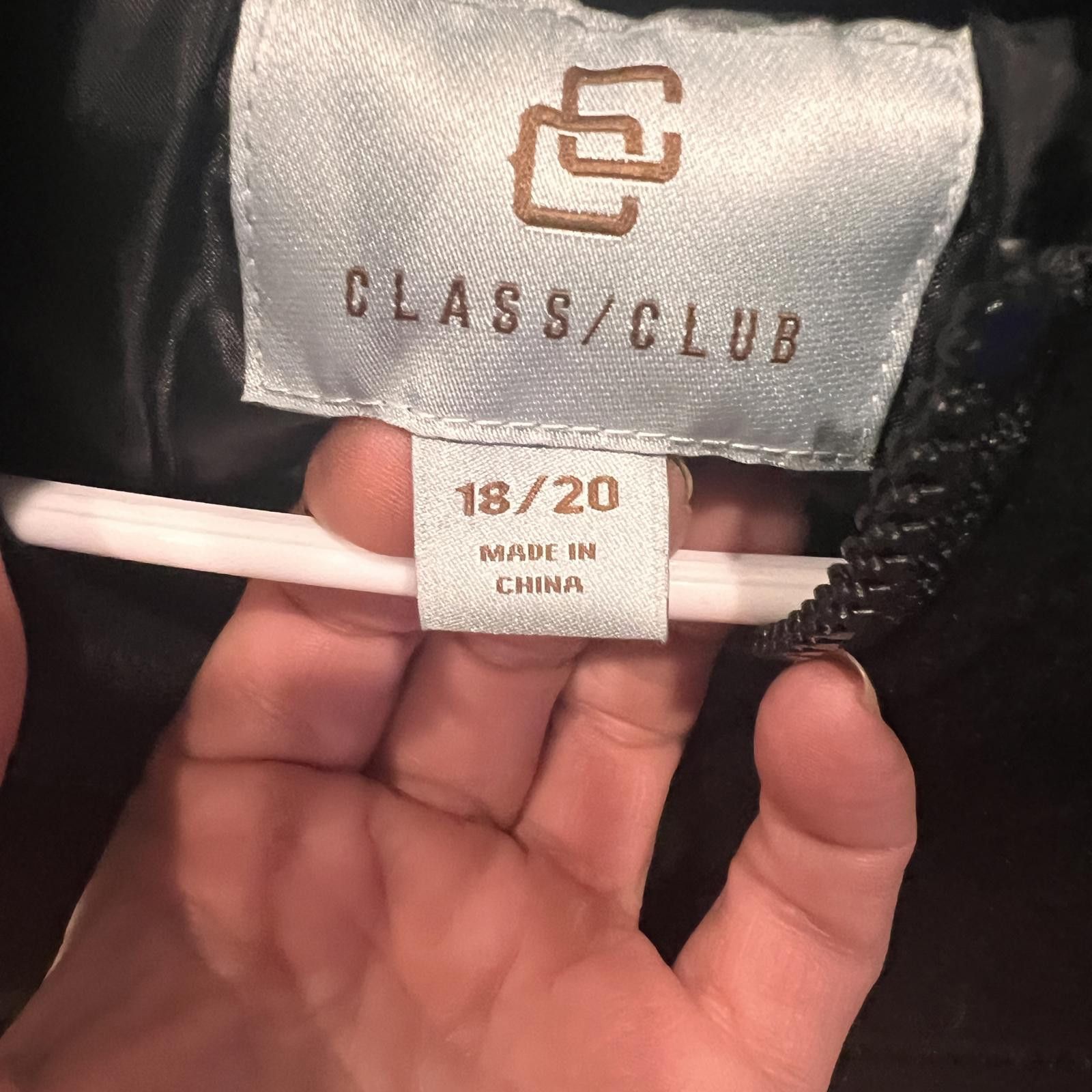 Class Club Class/Club Women's Black Hooded Jacket Size 18/20 Size XXL / US 16-18 / IT 52-54 - 3 Thumbnail