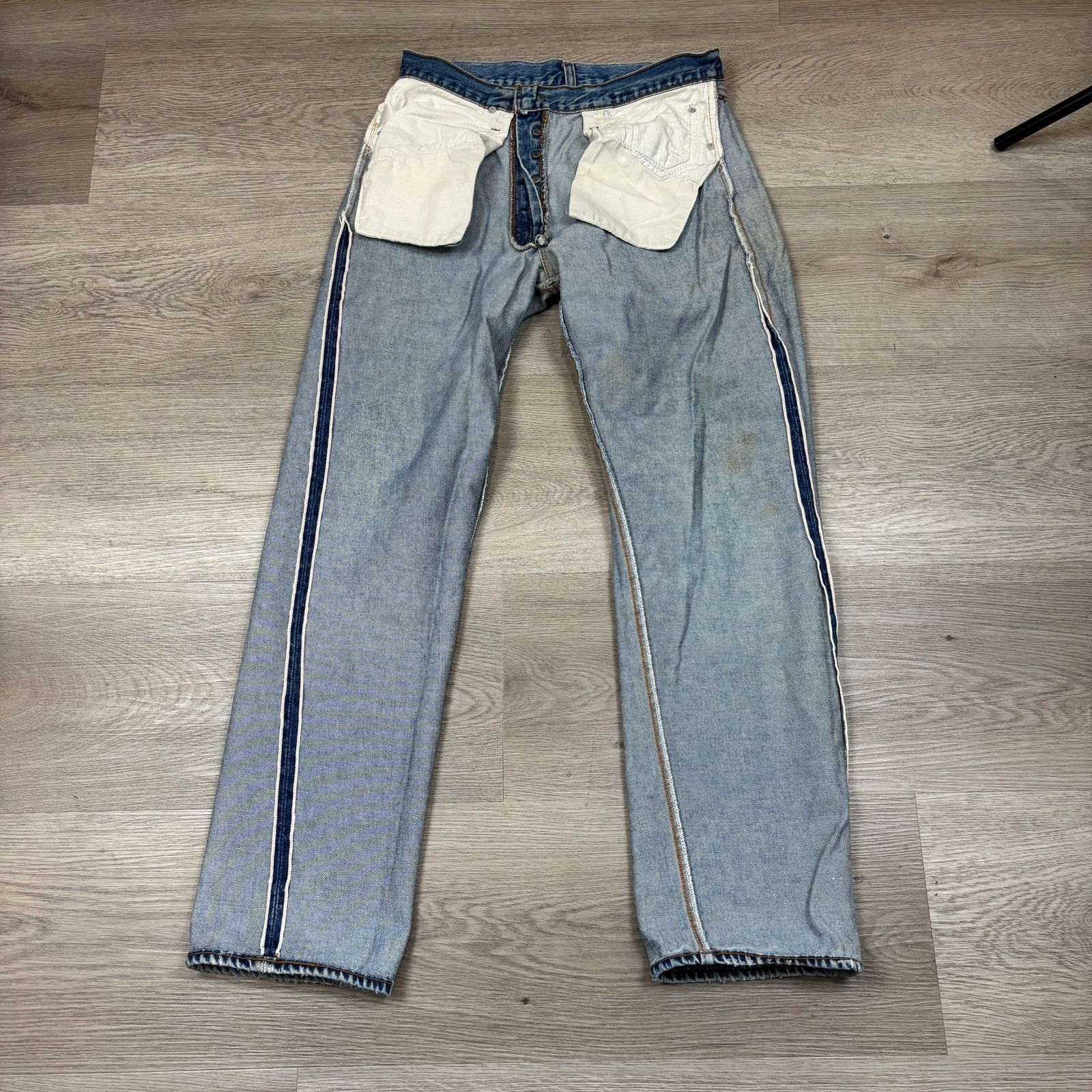 Levi's × Vintage Vintage 80s Levi's 501 Selvedge Denim Redline Jeans 30x30 Size US 30 / EU 46 - 3 Thumbnail