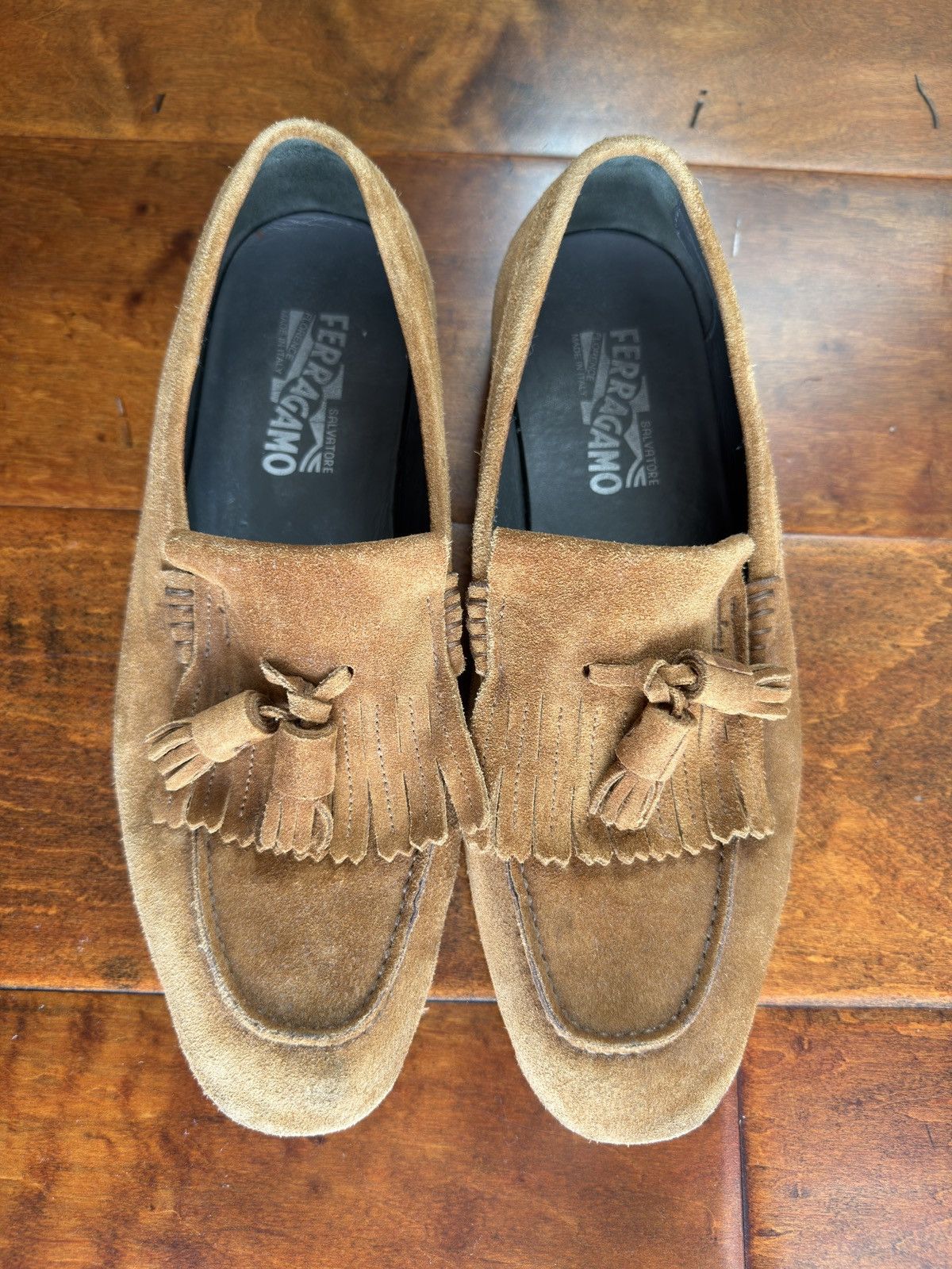 Salvatore Ferragamo Suede Lenci loafers Size US 8 / EU 41 - 1 Thumbnail