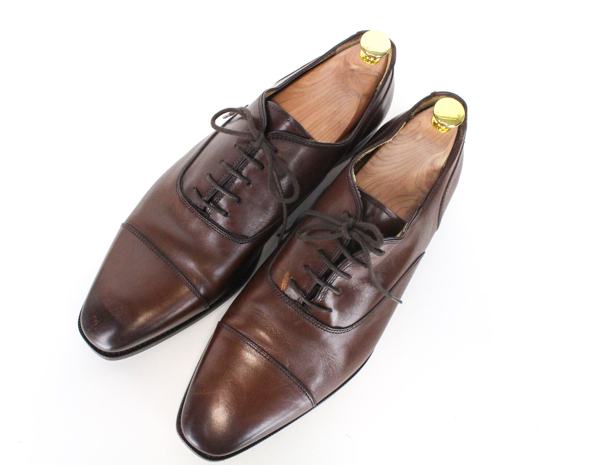 Suitsupply EU44 Brown Leather Laced Low-Top 72107 Size US 11 / EU 44 - 7 Thumbnail