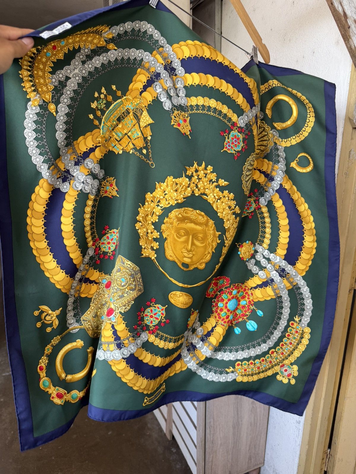Hermes Rare Vintage 90s Hermes Kosmima Silk Scarve Size ONE SIZE - 14 Thumbnail