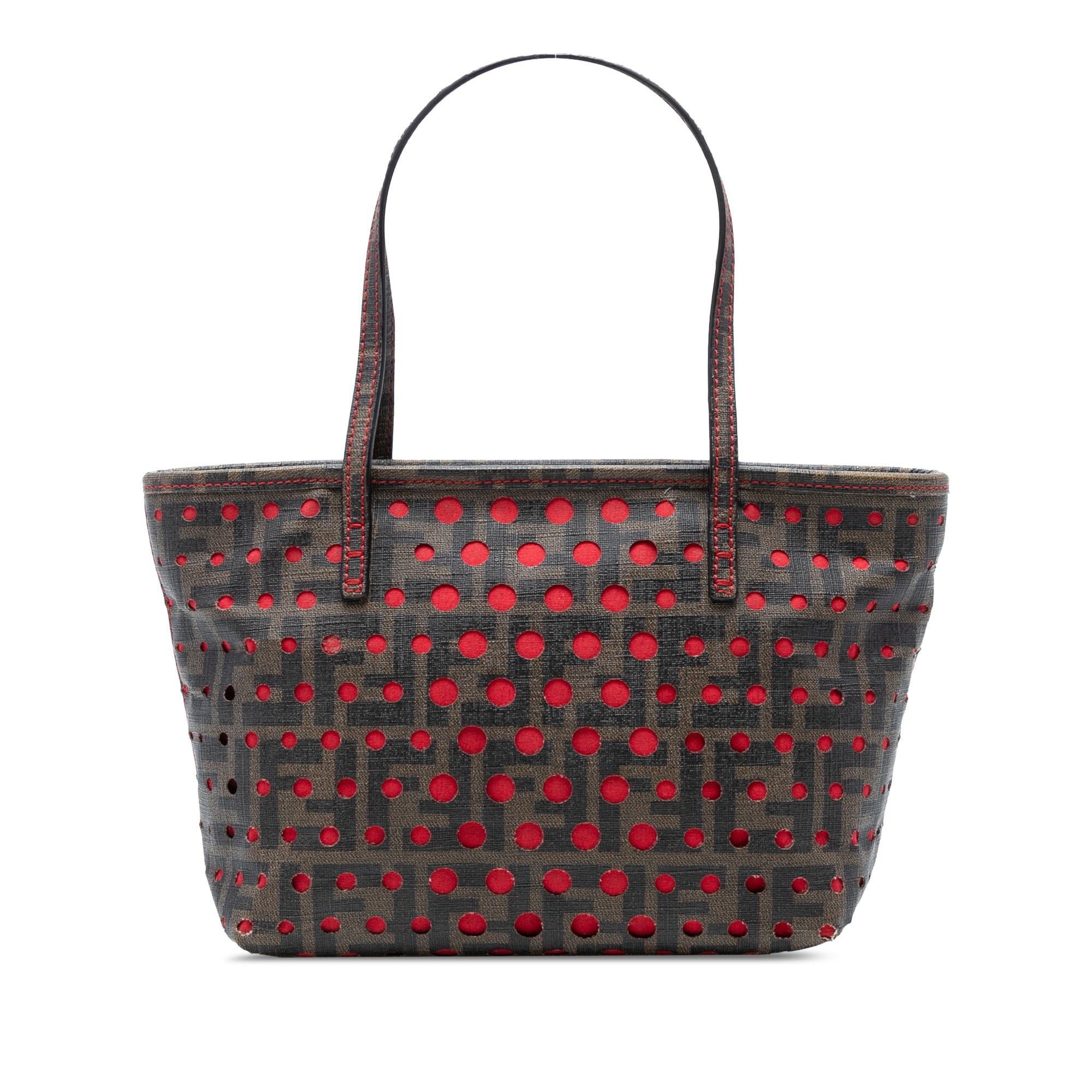 Fendi Small Perforated Zucca Spalmati Roll Tote Size ONE SIZE - 1 Thumbnail