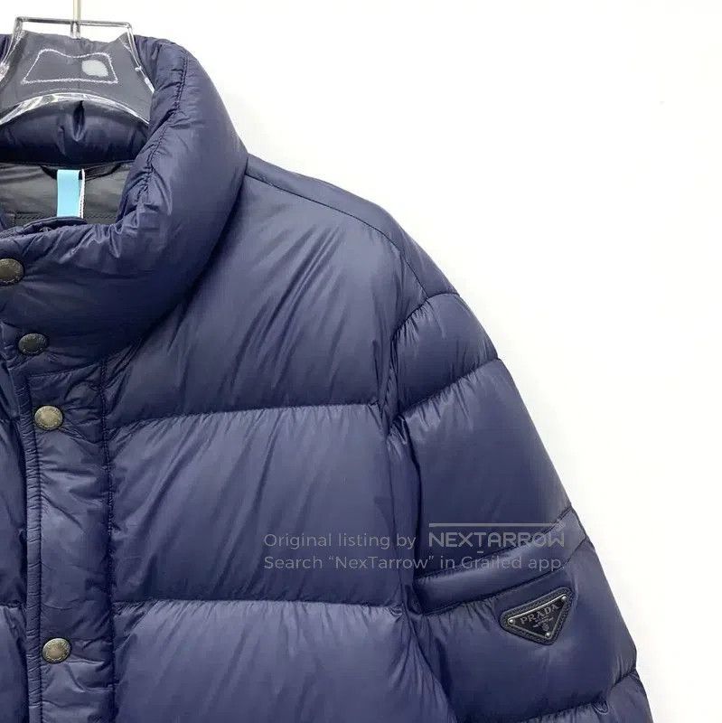Prada Prada Men's Down Jacket in Dark Blue. Size US L / EU 52-54 / 3 - 3 Thumbnail