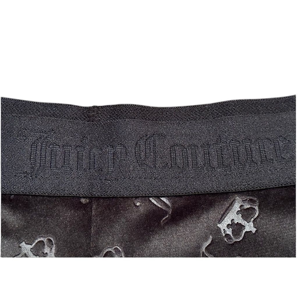 Juicy Couture Juicy Couture BLACK Velour SZ L Juicy Short Embossed Logo Size 30" / US 8 / IT 44 - 2 Thumbnail
